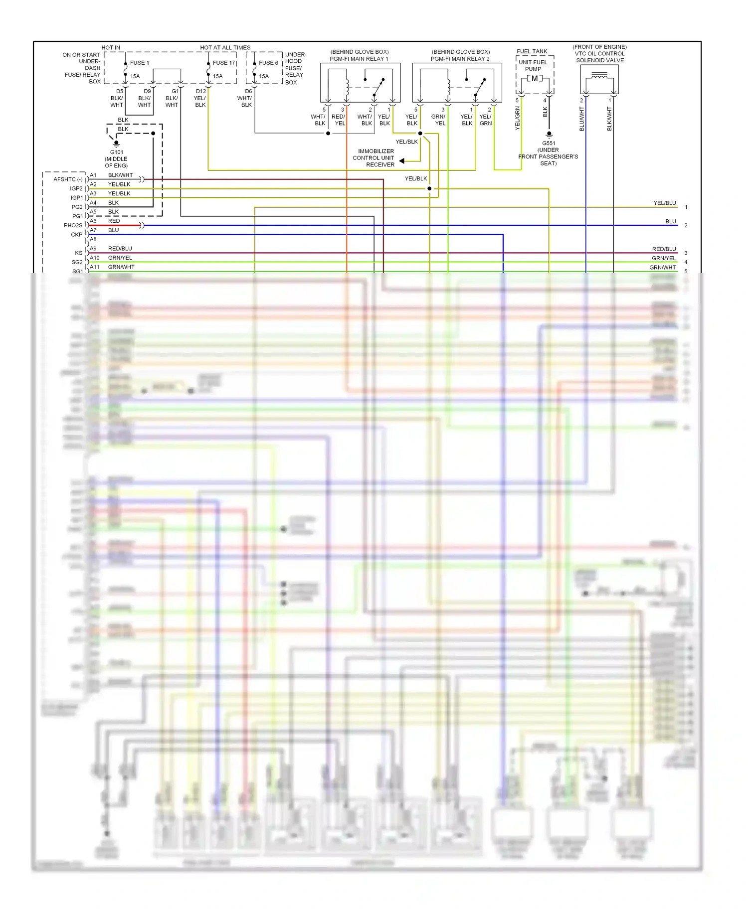 Wiring diagram cmp tdc for Honda Civic VII facelift (2003-2006) (1 of 1)