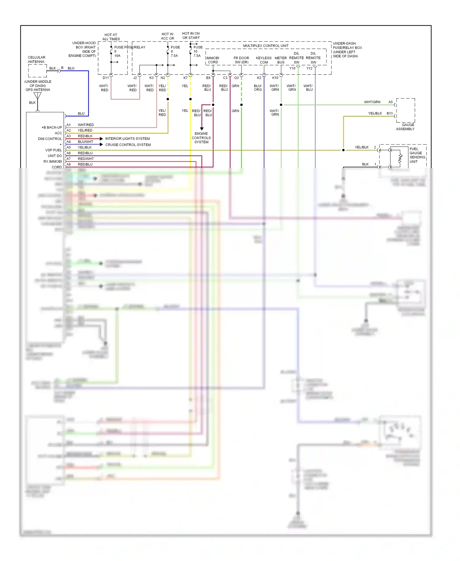 Wiring diagram computer data lines system for Honda Civic VII facelift (2003-2006) (11 of 14)