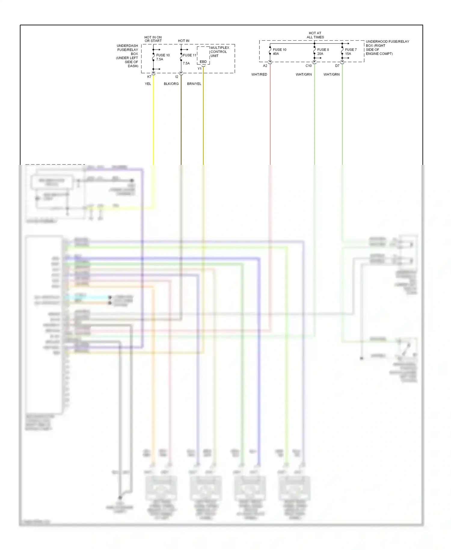 Wiring diagram computer data lines system for Honda Civic VII facelift (2003-2006) (1 of 14)