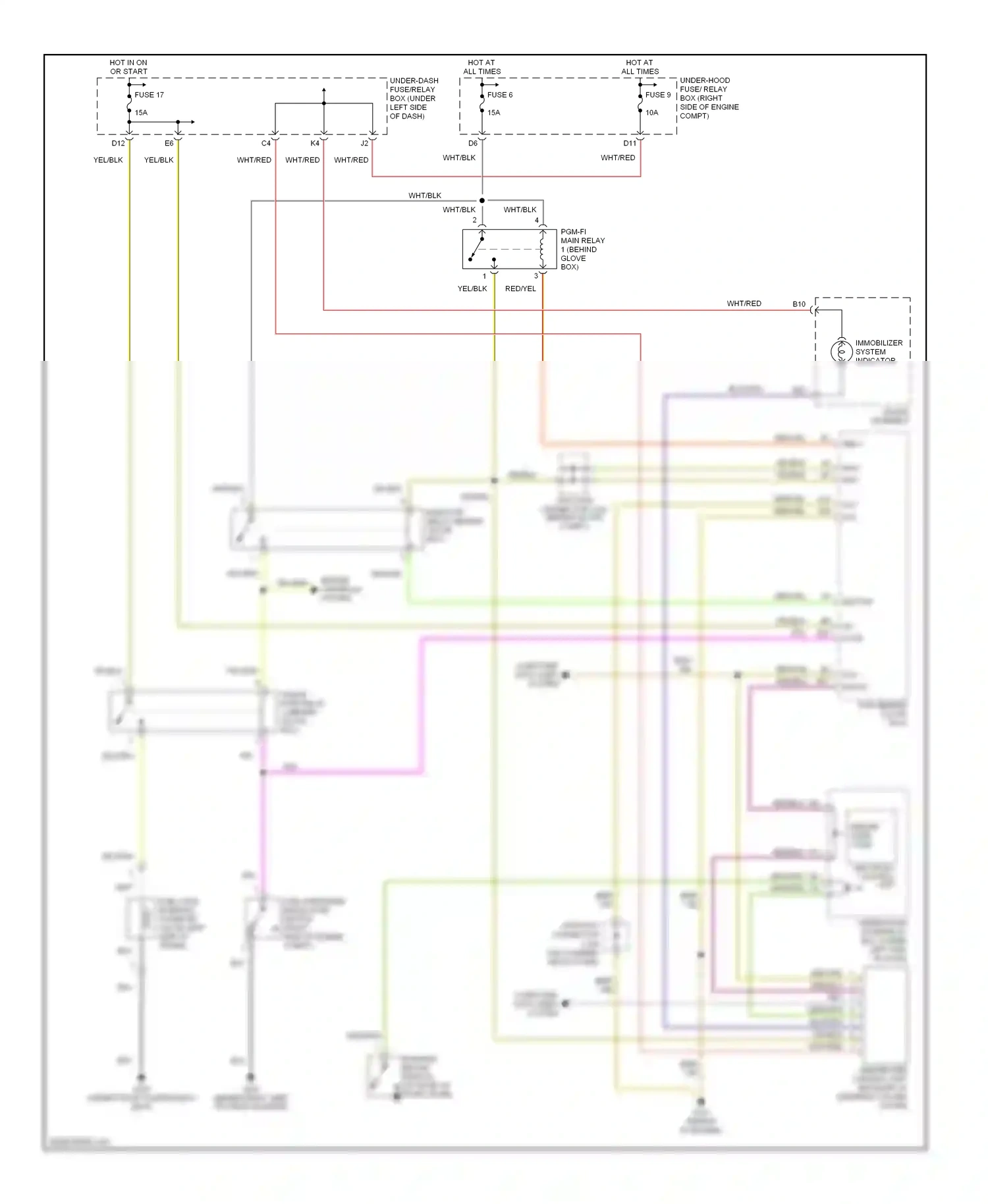 Wiring diagram computer data lines system for Honda Civic VII facelift (2003-2006) (6 of 14)