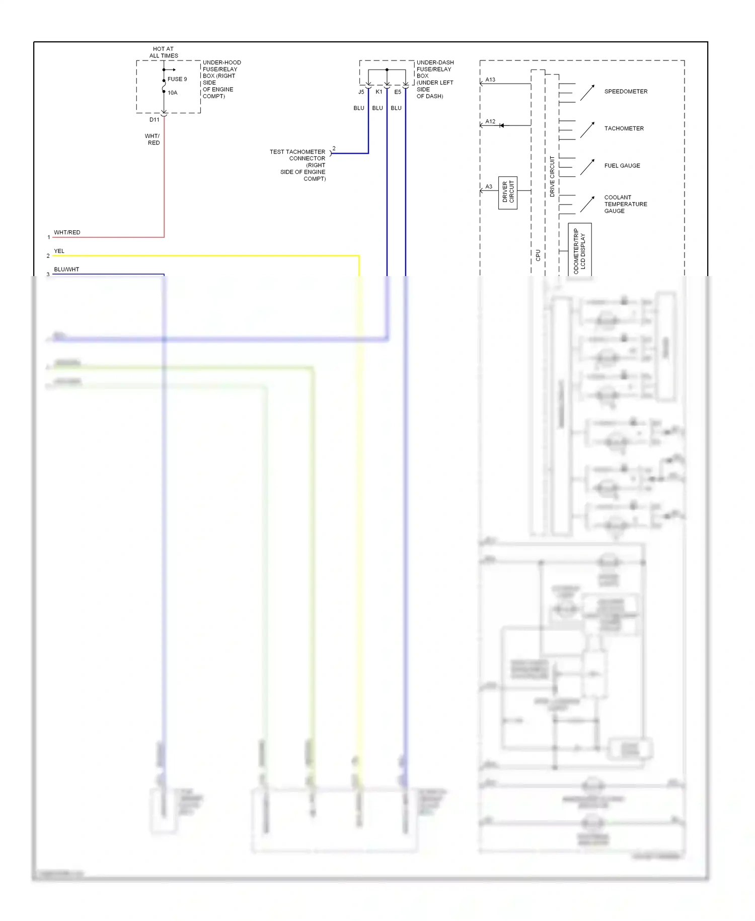 Wiring diagram driver circuit for Honda Civic VII facelift (2003-2006) (3 of 7)