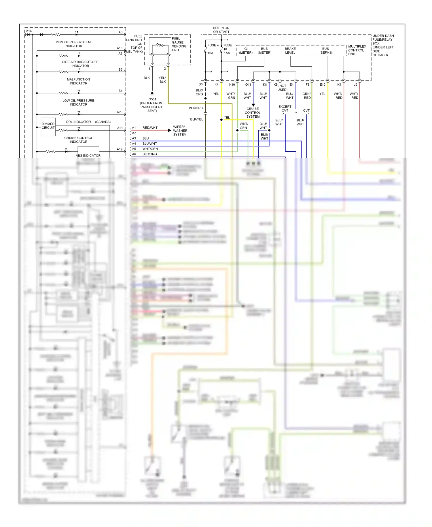 Wiring diagram drl control unit for Honda Civic VII facelift (2003-2006) (5 of 8)