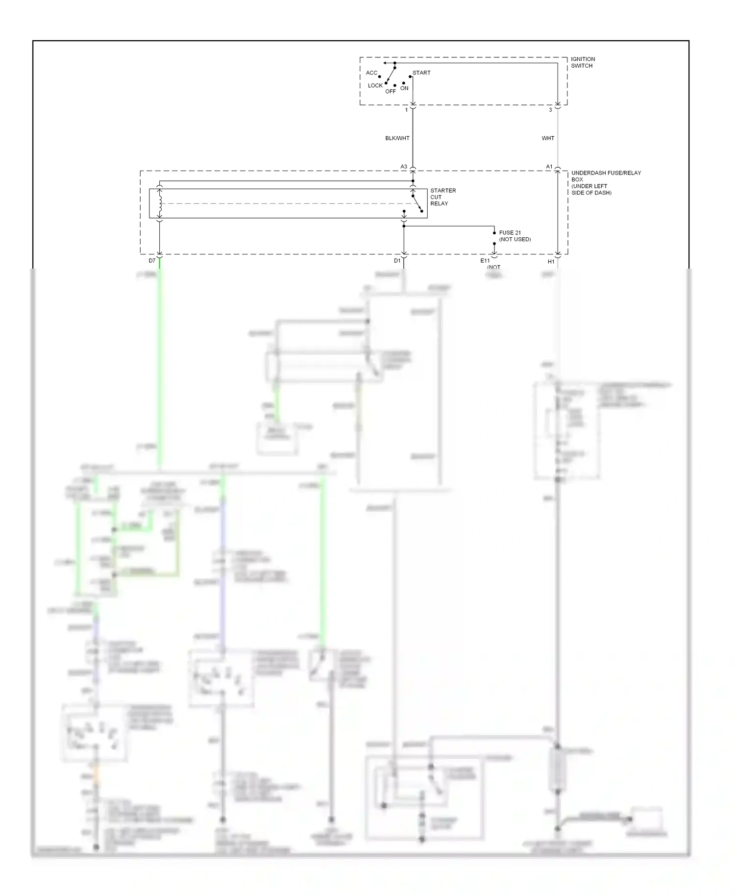 Wiring diagram except gx for Honda Civic VII facelift (2003-2006) (4 of 4)