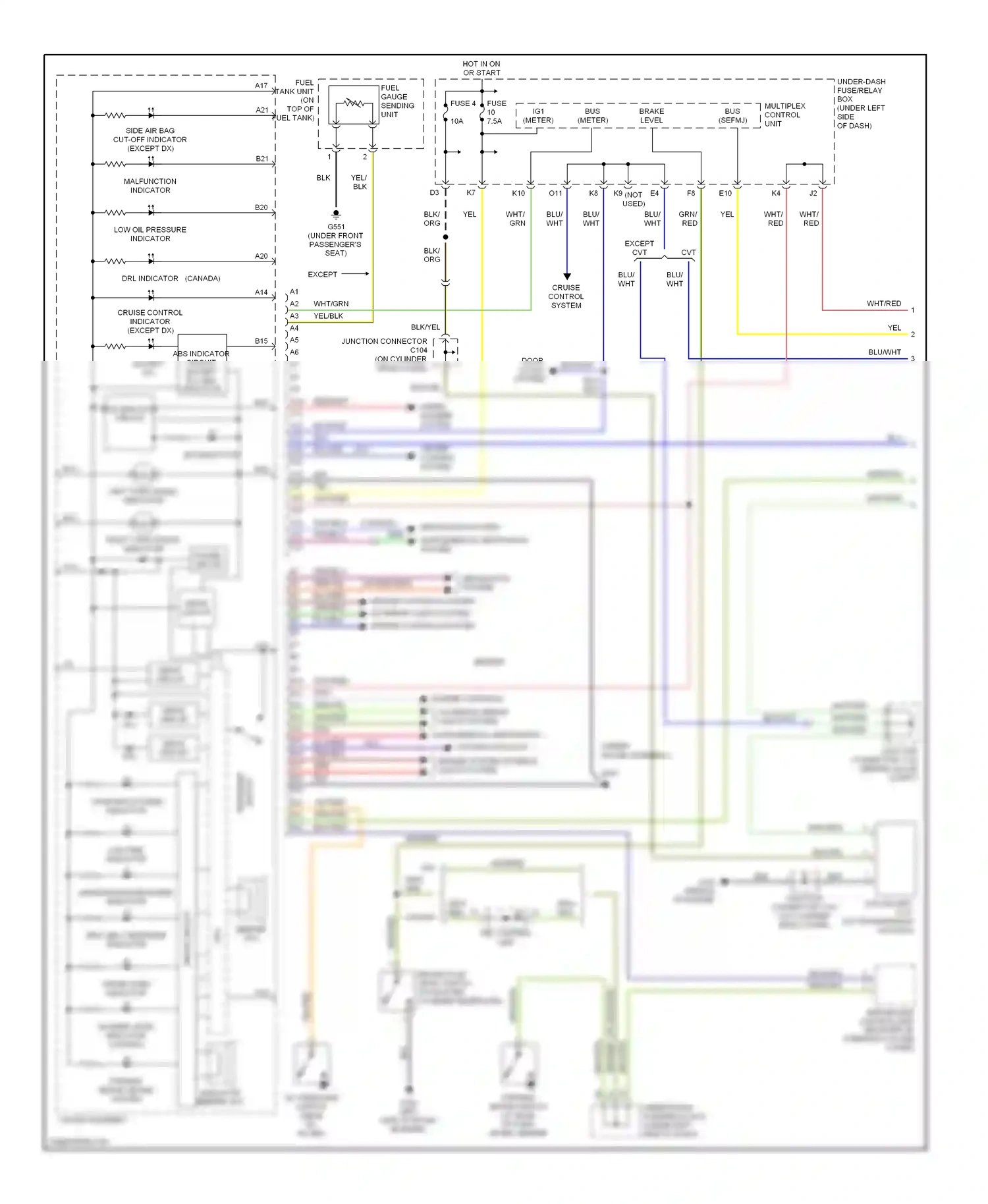 Wiring diagram (gx for Honda Civic VII facelift (2003-2006) (1 of 1)