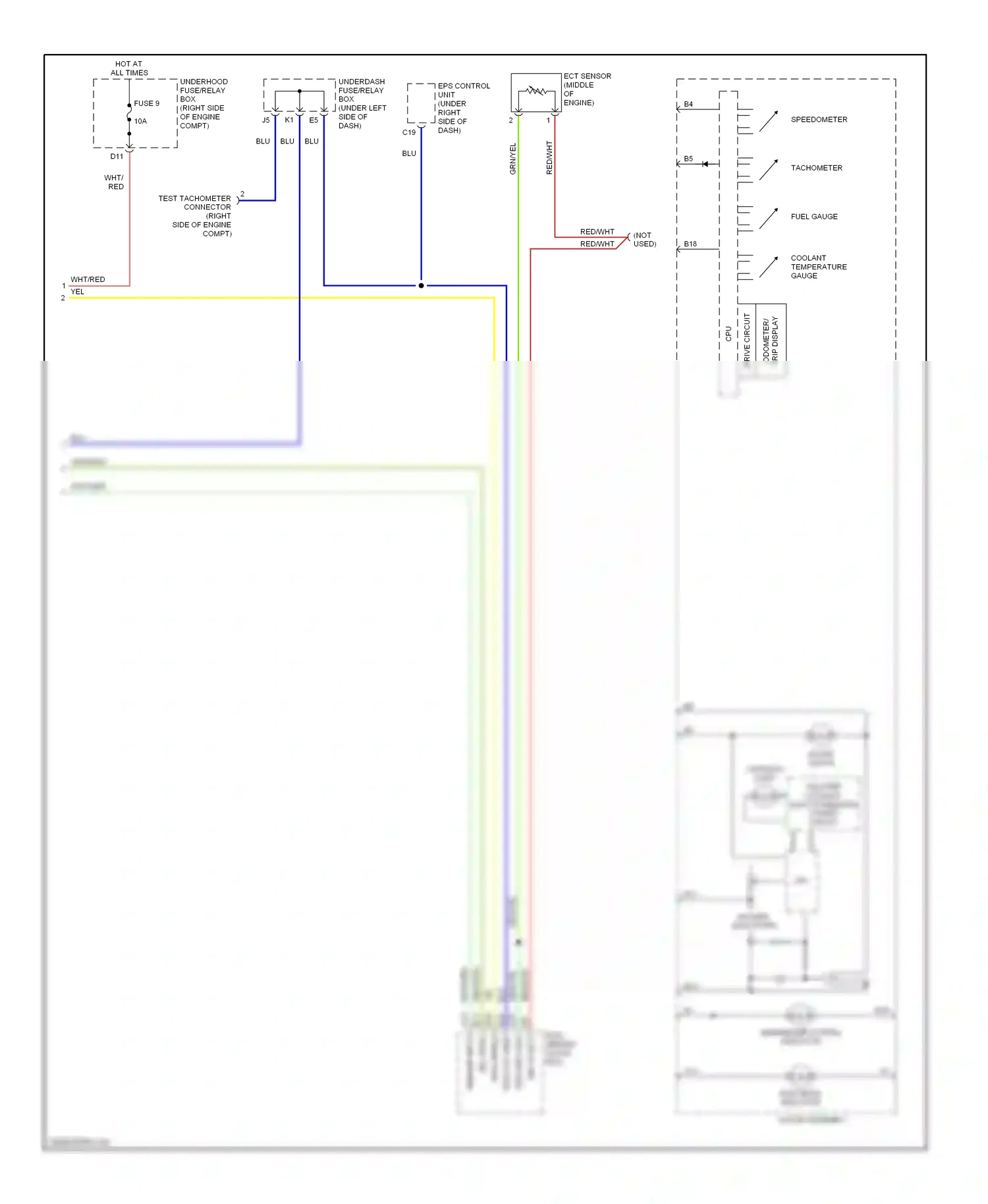 Wiring diagram lcd back light for Honda Civic VII facelift (2003-2006) (2 of 5)