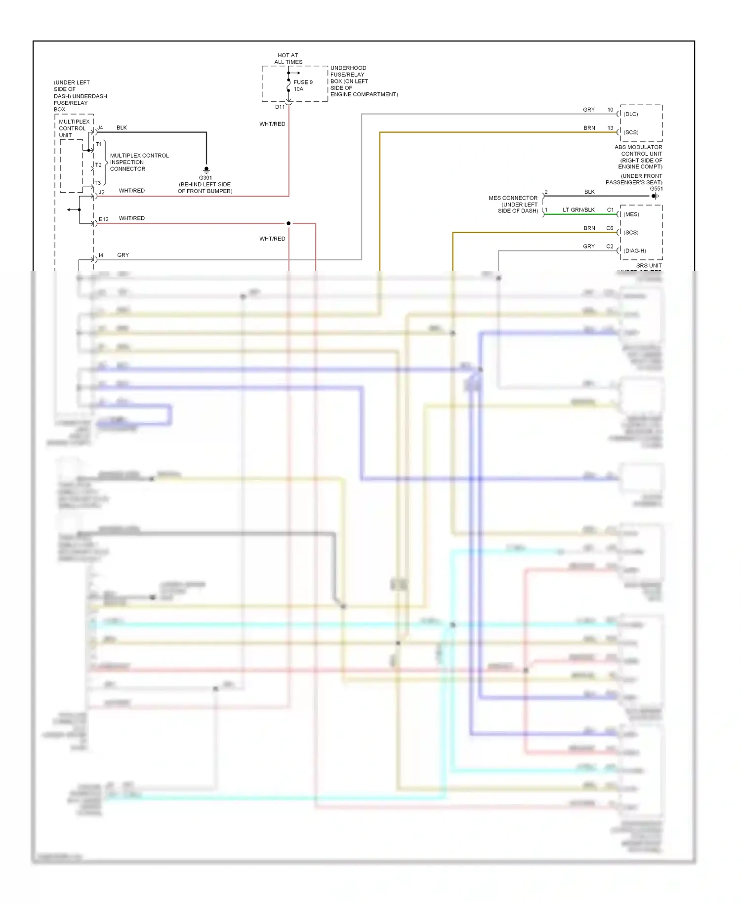 Wiring diagram lt blu for Honda Civic VII facelift (2003-2006) (6 of 22)