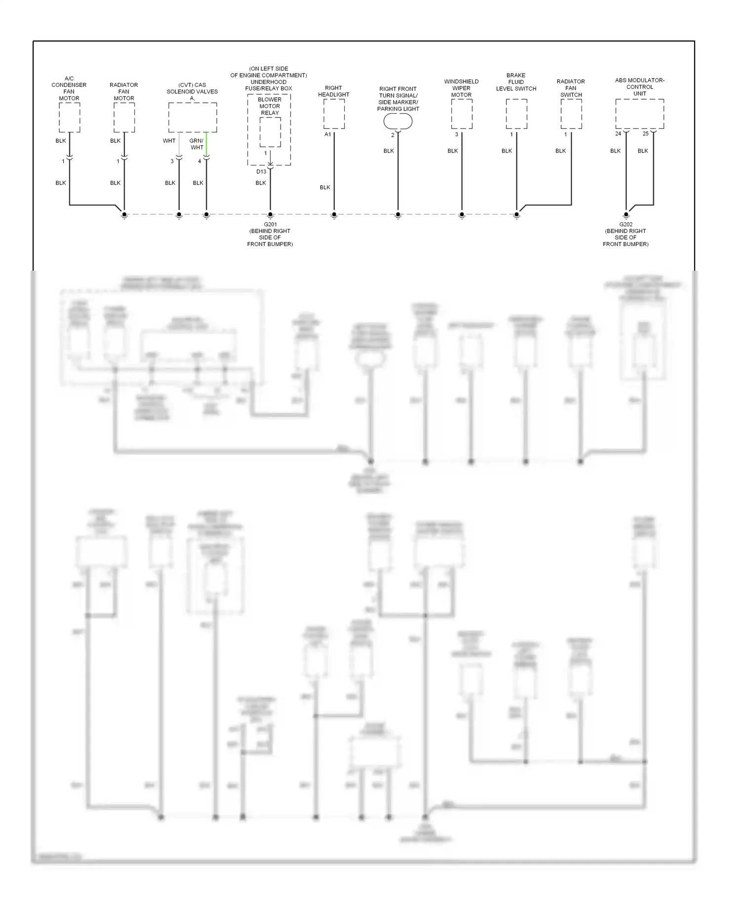 Wiring diagram multiplex control unit for Honda Civic VII facelift (2003-2006) (33 of 74)