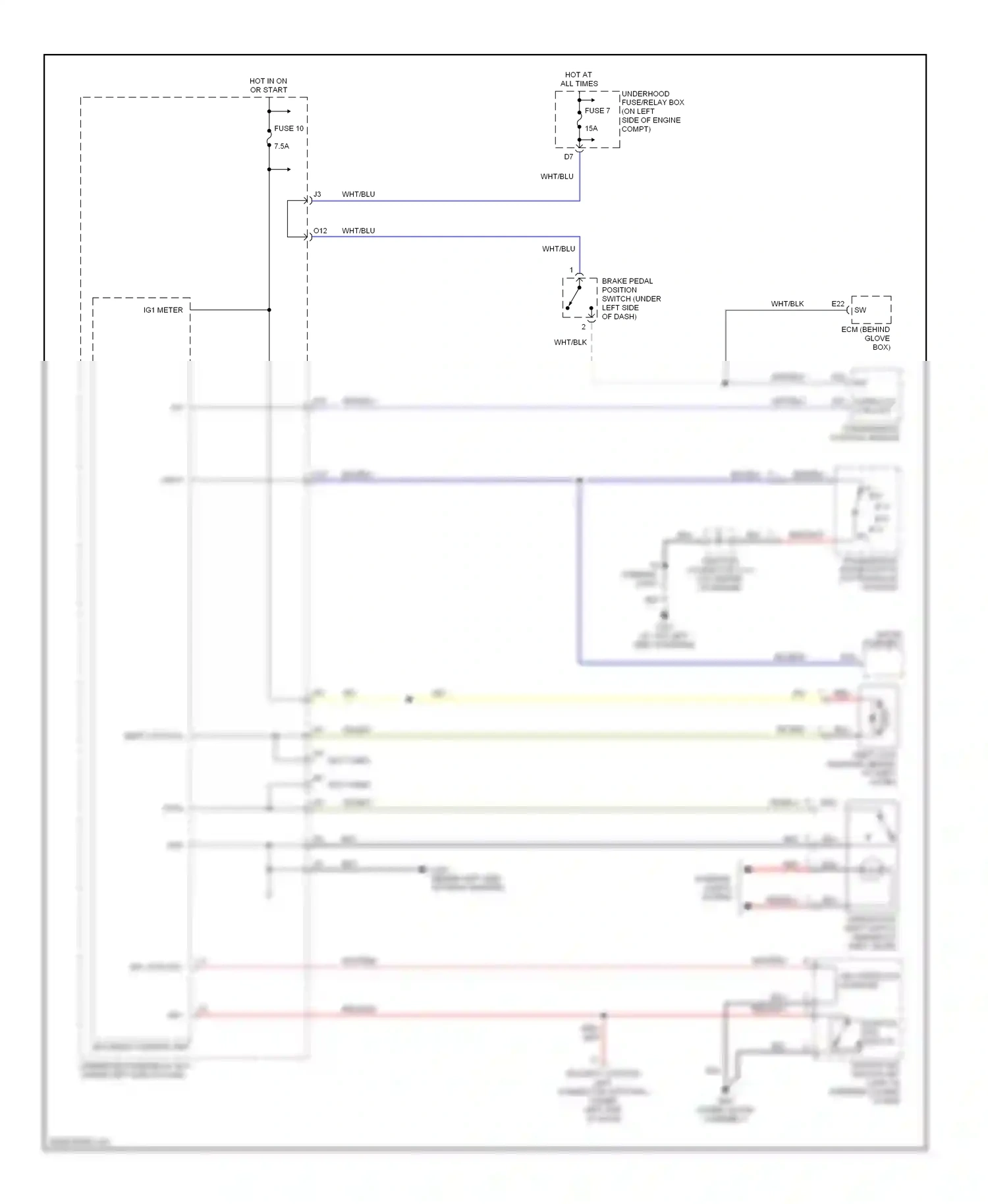 Wiring diagram multiplex control unit for Honda Civic VII facelift (2003-2006) (67 of 74)