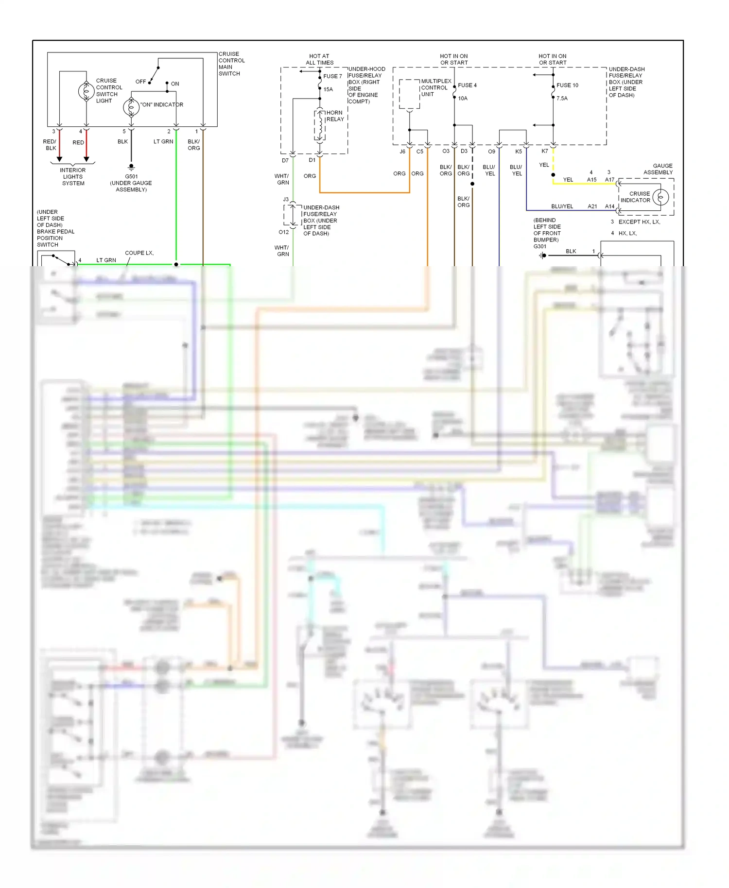 Wiring diagram of engine compt) for Honda Civic VII facelift (2003-2006) (1 of 1)