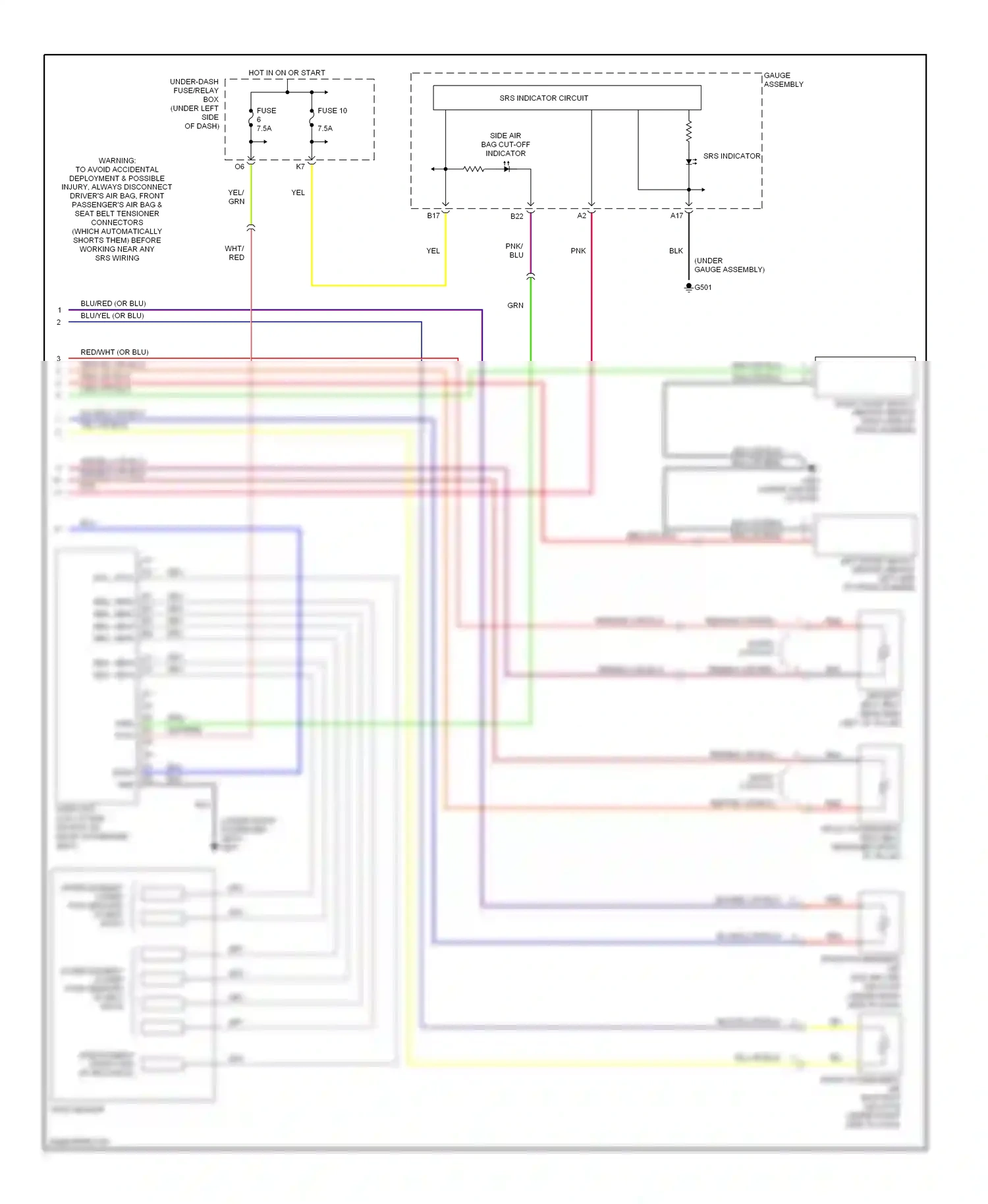 Wiring diagram opds sensor for Honda Civic VII facelift (2003-2006) (1 of 1)