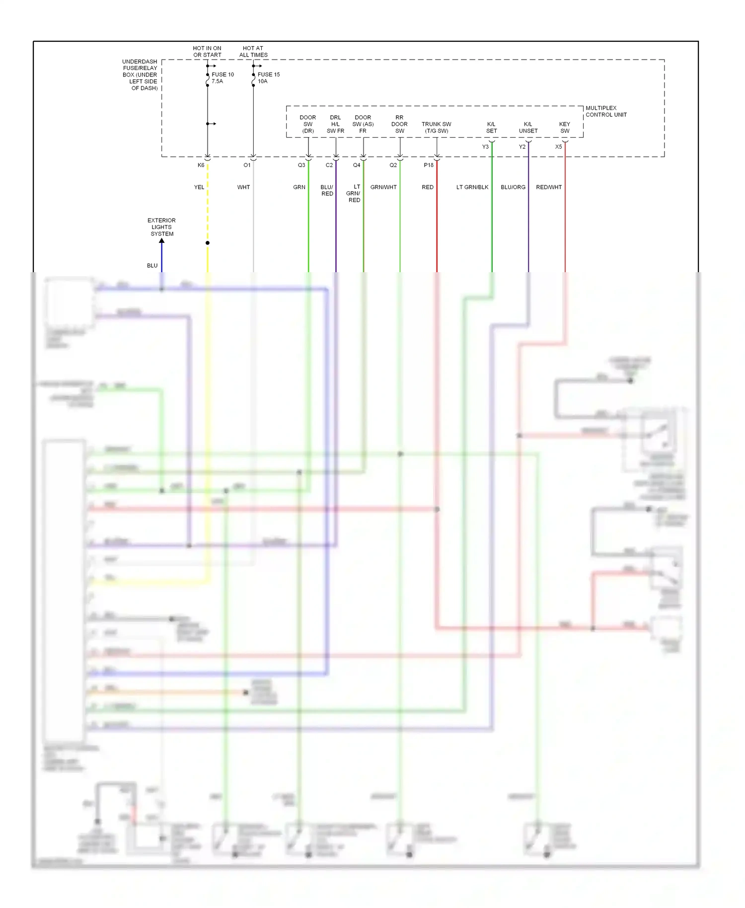 Wiring diagram red for Honda Civic VII facelift (2003-2006) (42 of 125)