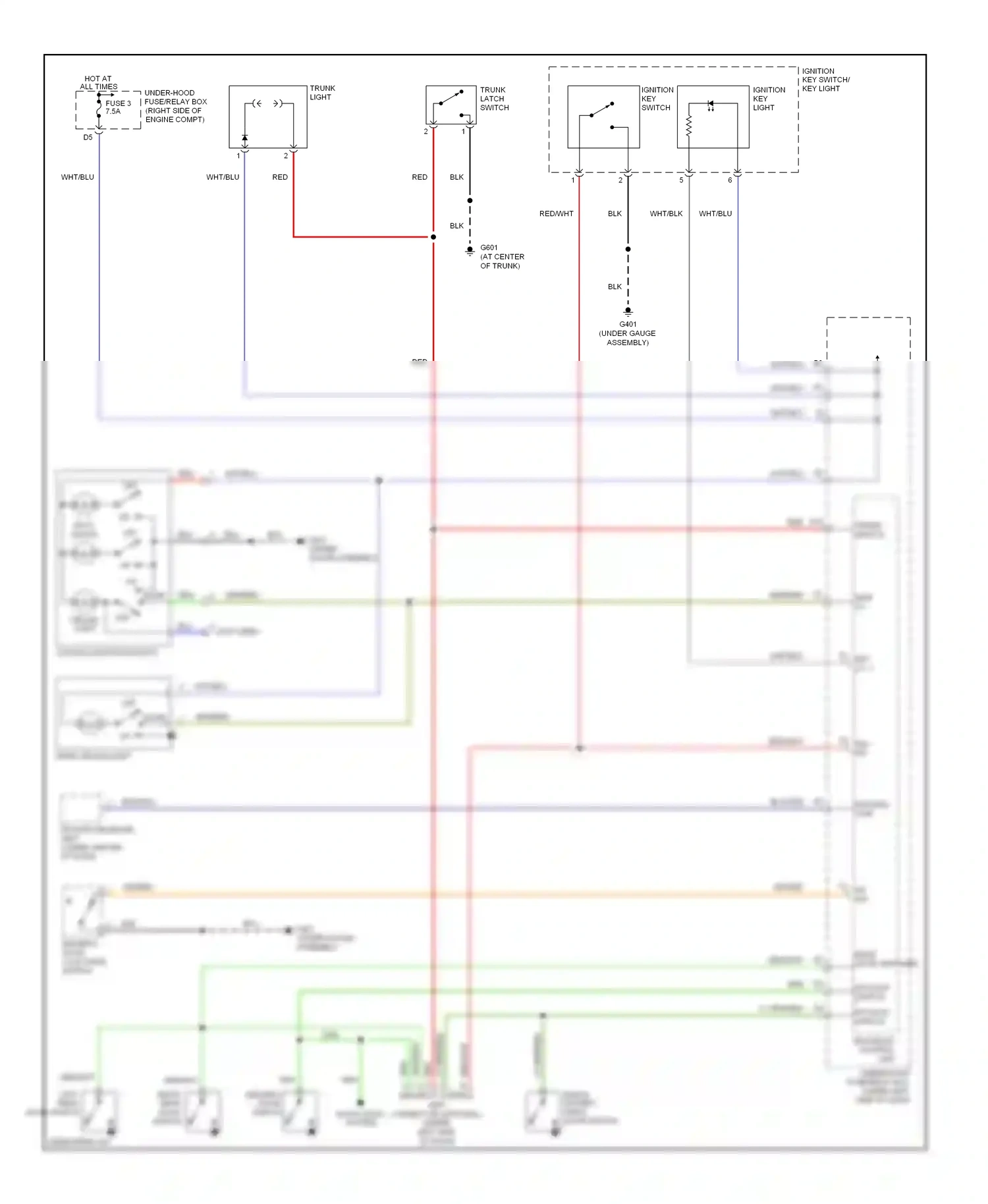 Wiring diagram red for Honda Civic VII facelift (2003-2006) (74 of 125)