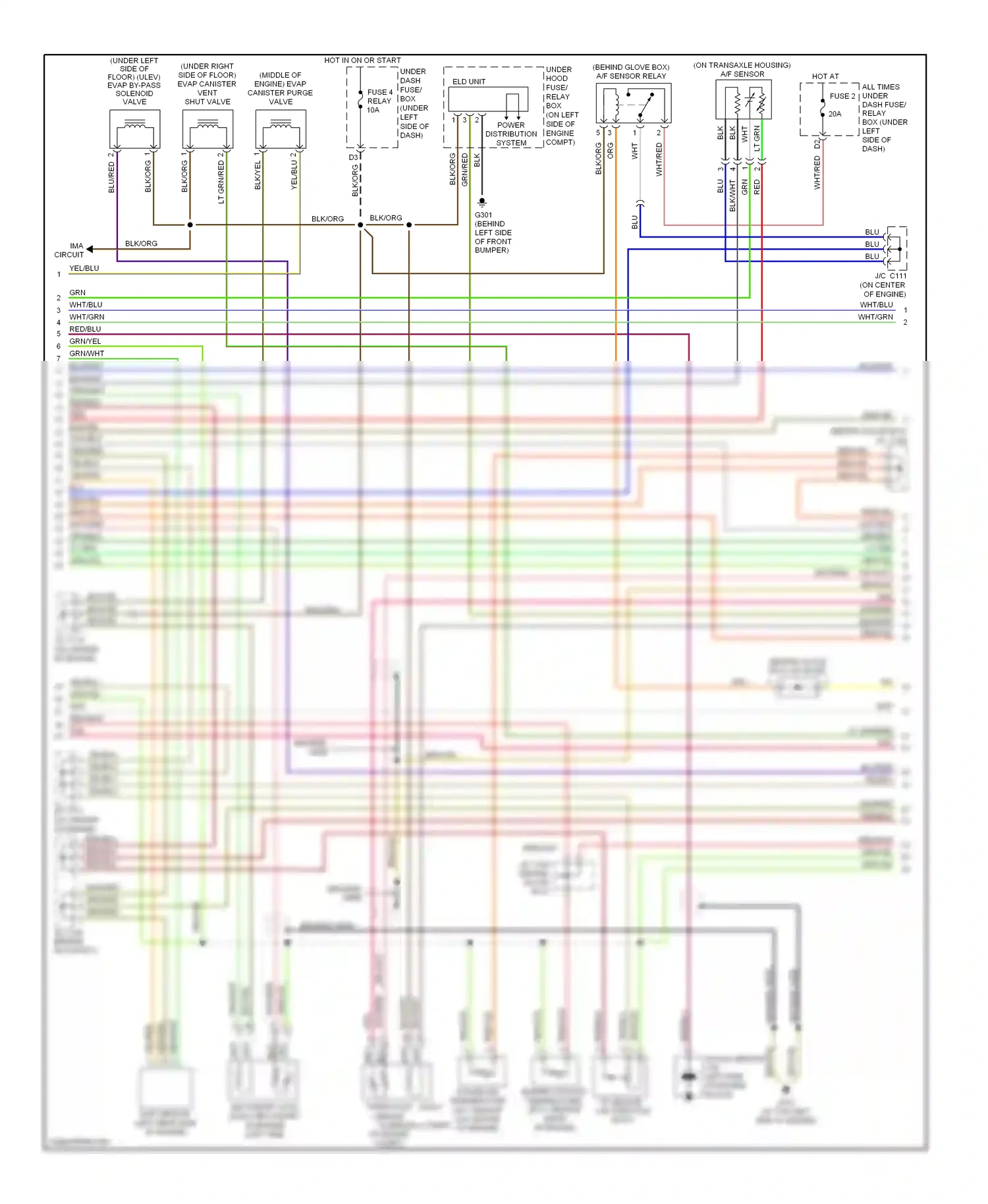 Wiring diagram red for Honda Civic VII facelift (2003-2006) (33 of 125)