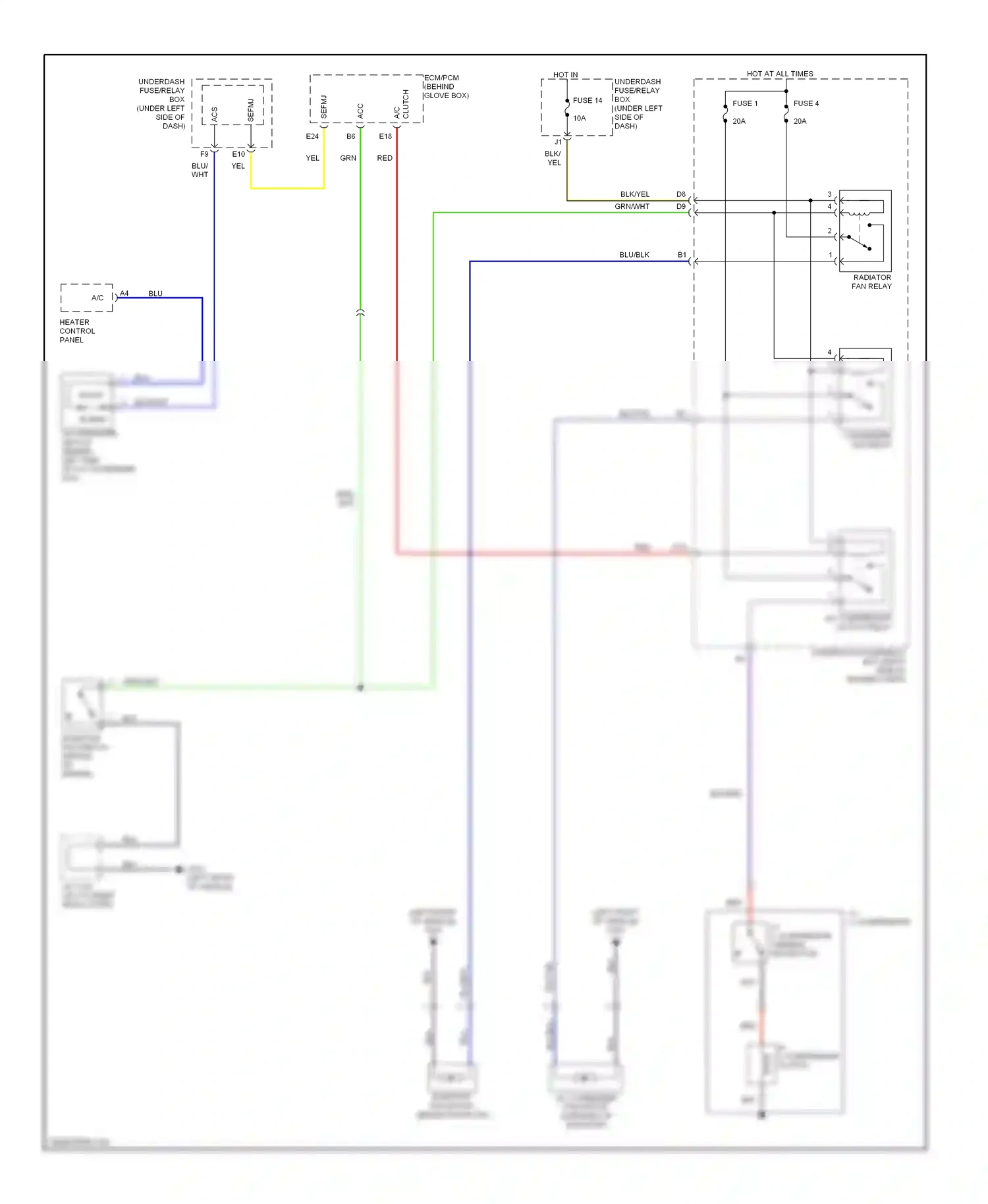Wiring diagram red for Honda Civic VII facelift (2003-2006) (23 of 125)