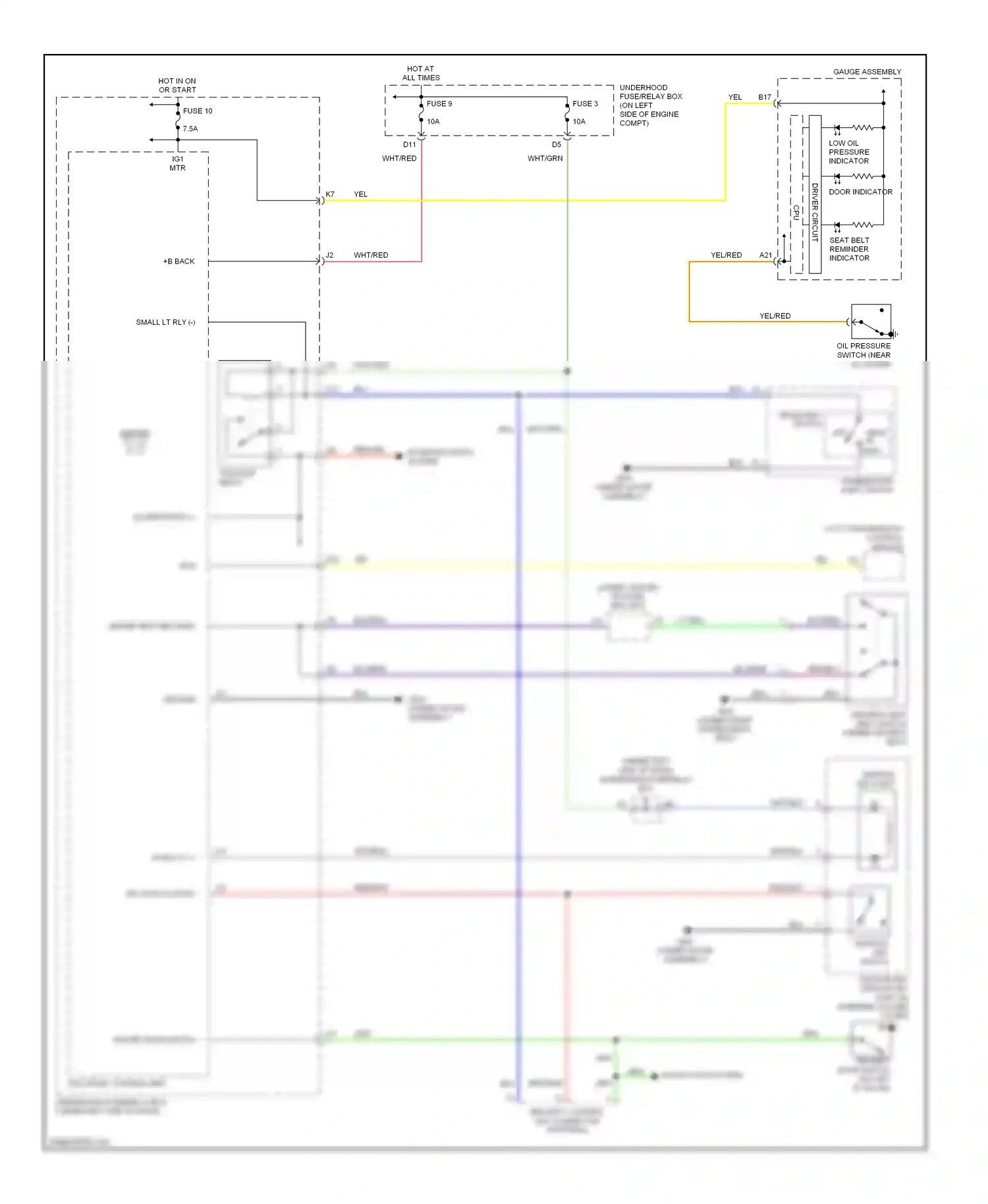 Wiring diagram red/blu for Honda Civic VII facelift (2003-2006) (59 of 59)