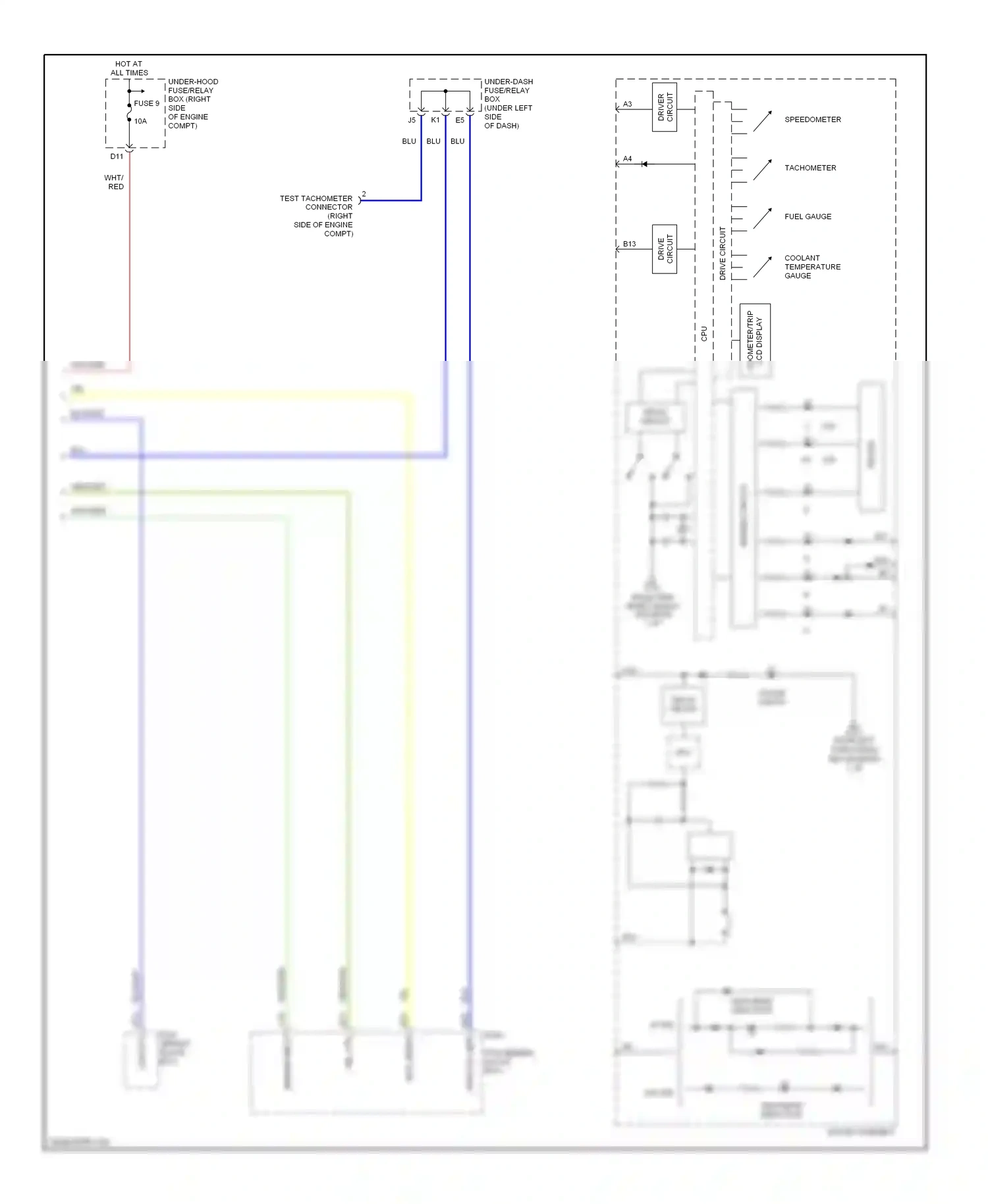 Wiring diagram sensor input for Honda Civic VII facelift (2003-2006) (2 of 4)