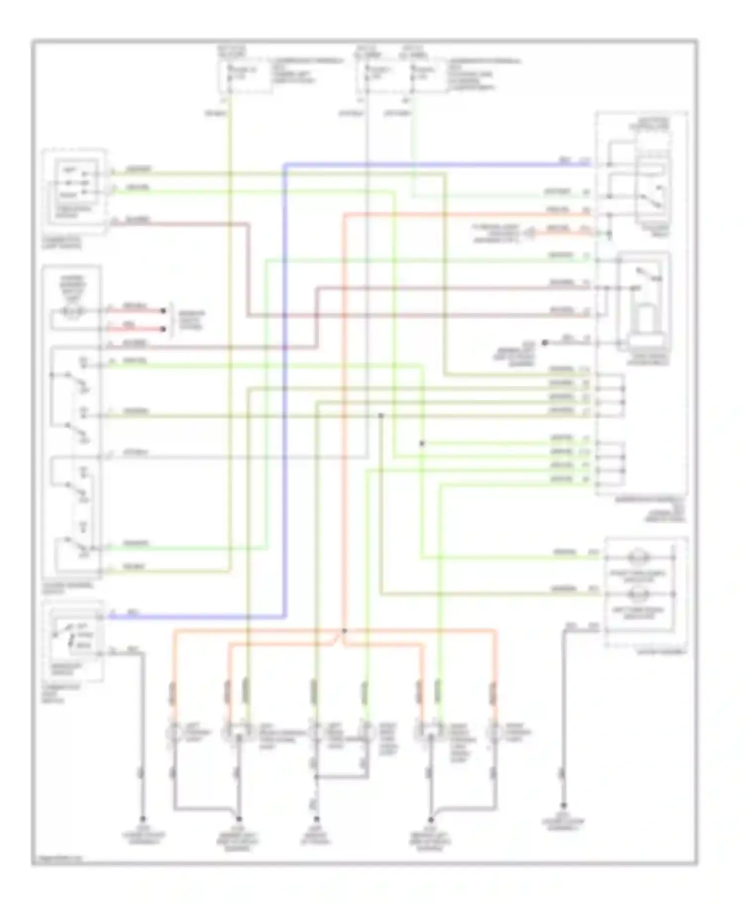 Civic Honda VII (2000-2003): Exterior lamps circuit (1 of 2)