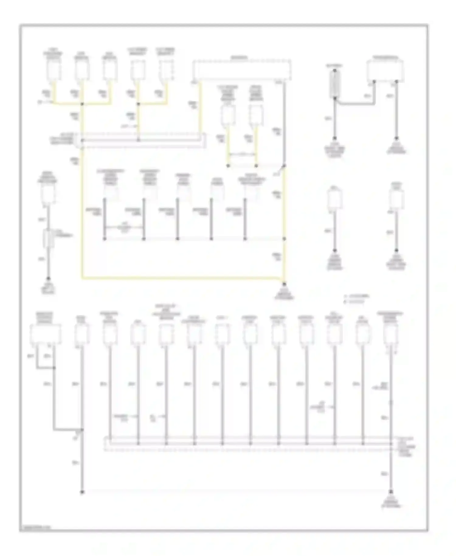 Civic Honda VII (2000-2003): Ground distribution circuit (1 of 3)