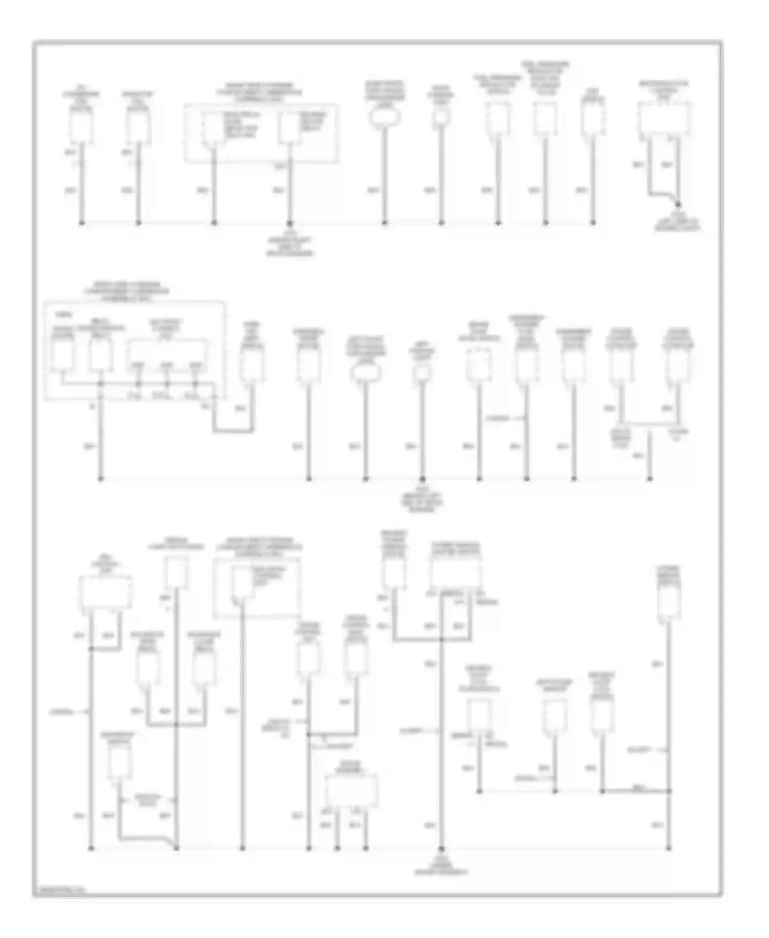 Civic Honda VII (2000-2003): Ground distribution circuit (2 of 3)