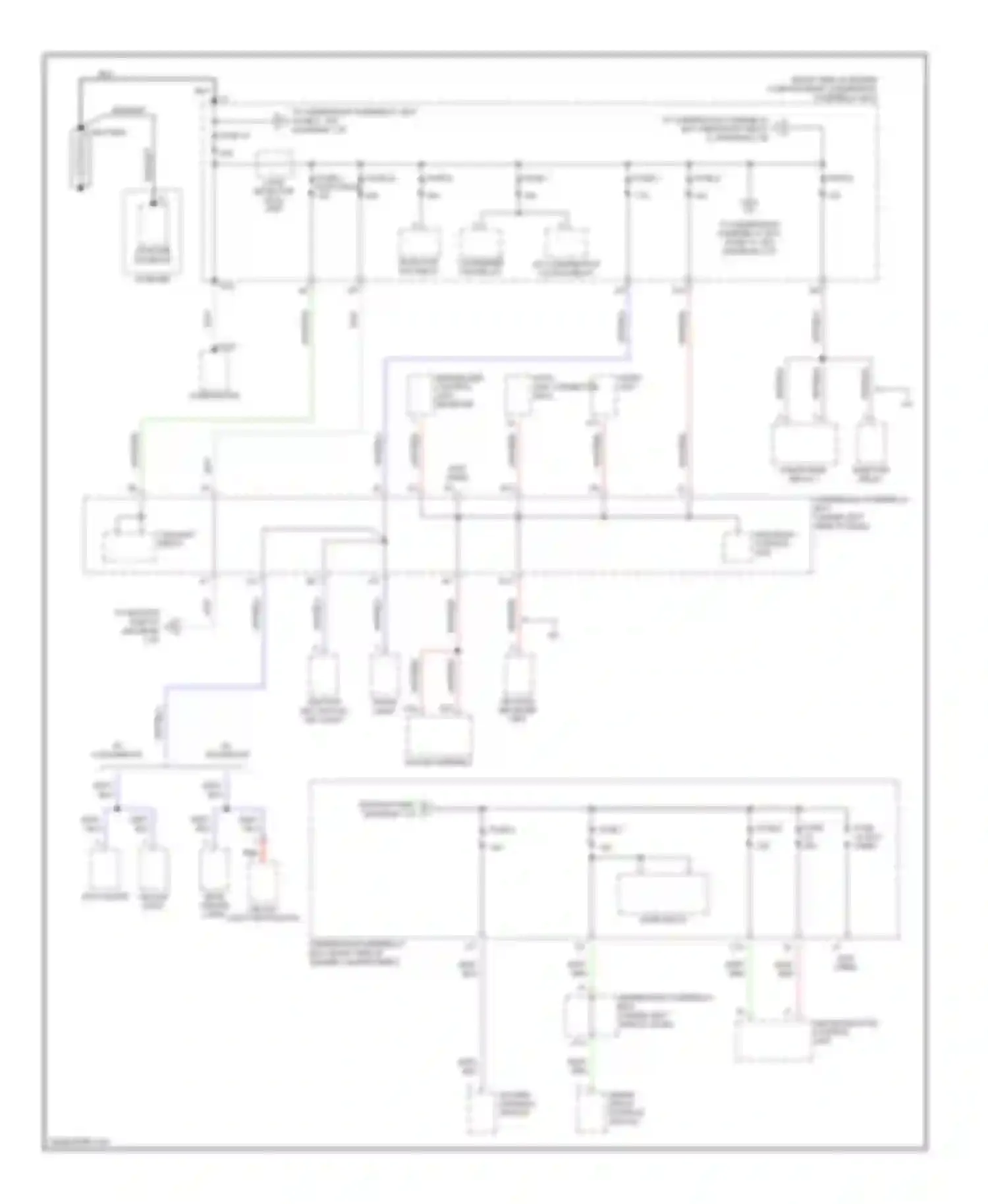 Civic Honda VII (2000-2003): Power distribution circuit (1 of 4)