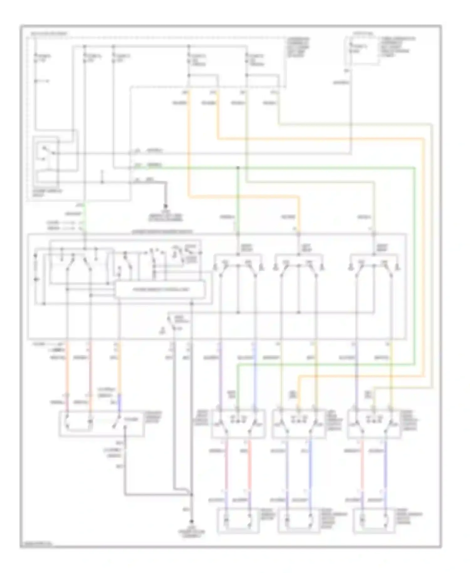 Civic Honda VII (2000-2003): Power window circuit