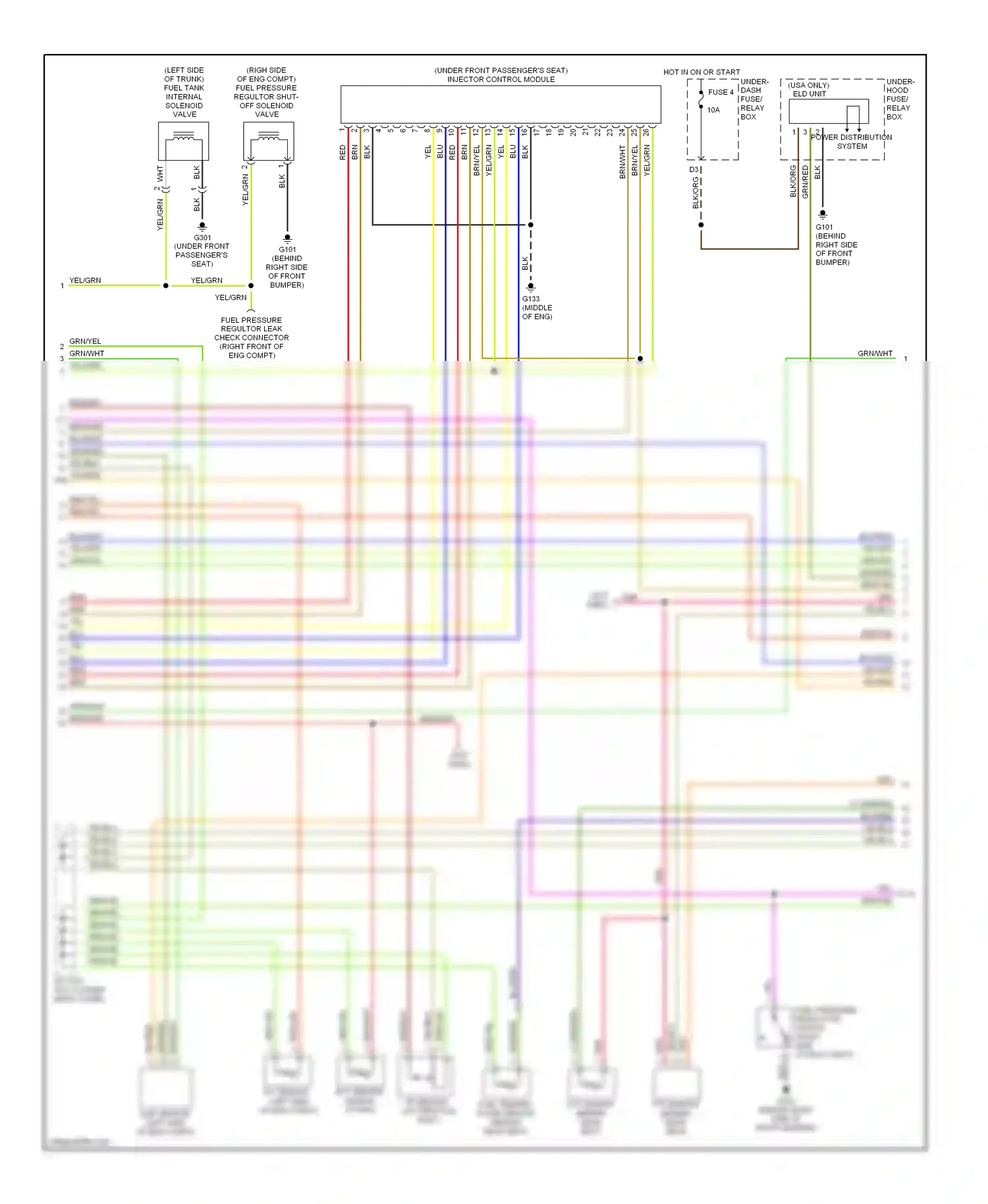 Wiring diagram blk/org for Honda Civic VII (2000-2003) (7 of 9)