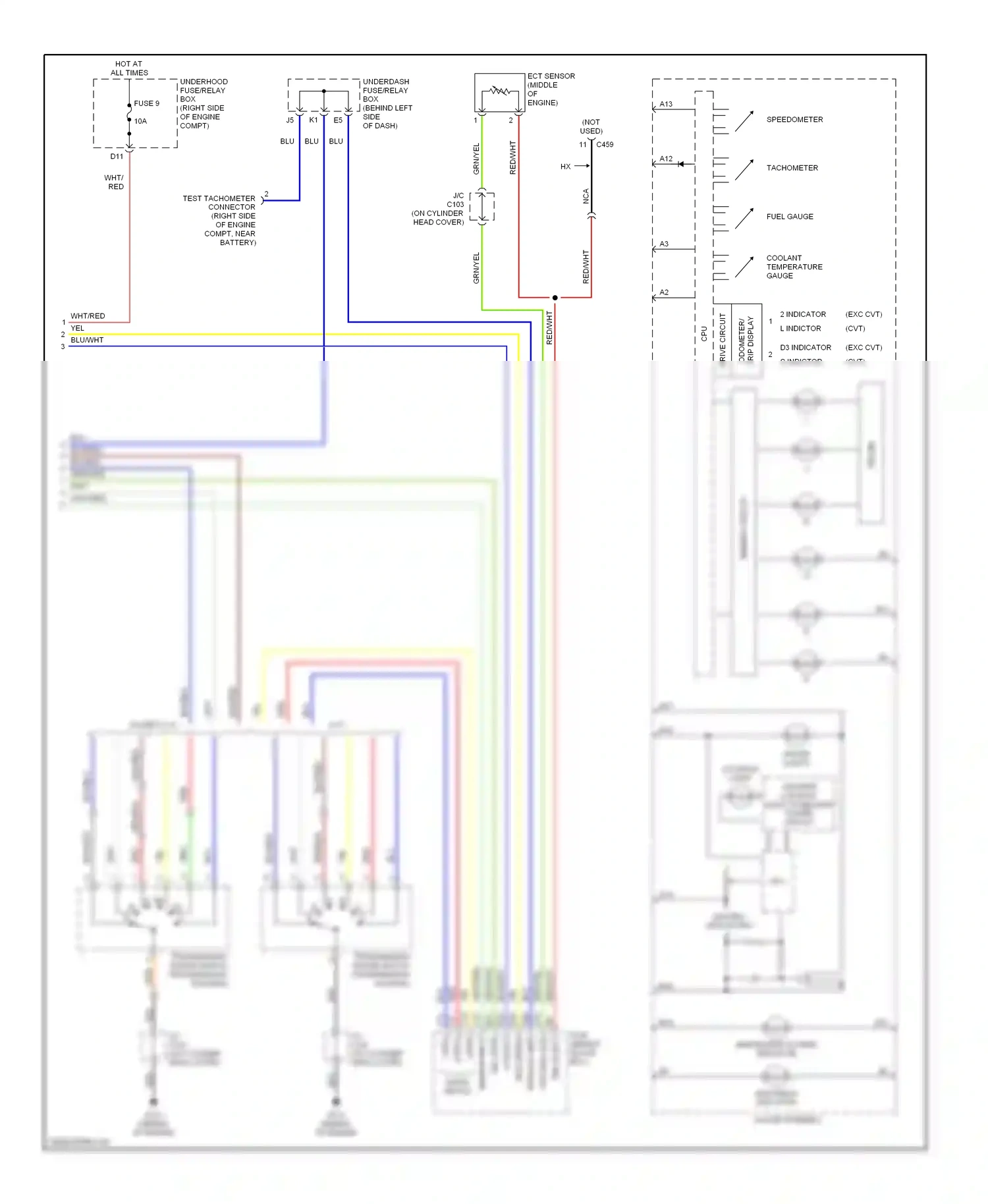 Wiring diagram blk/red for Honda Civic VII (2000-2003) (15 of 16)