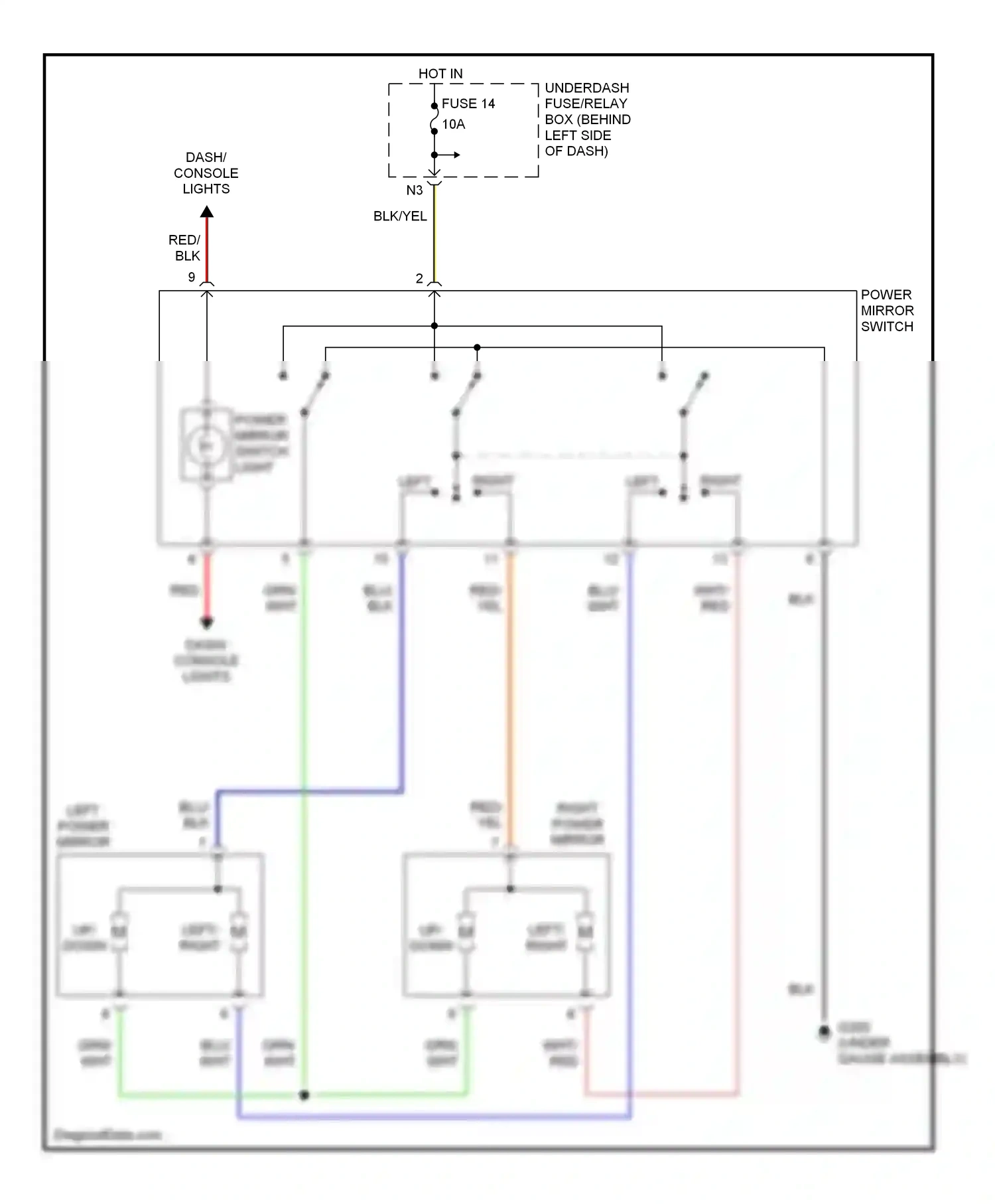 Wiring diagram blk/yel for Honda Civic VII (2000-2003) (15 of 18)