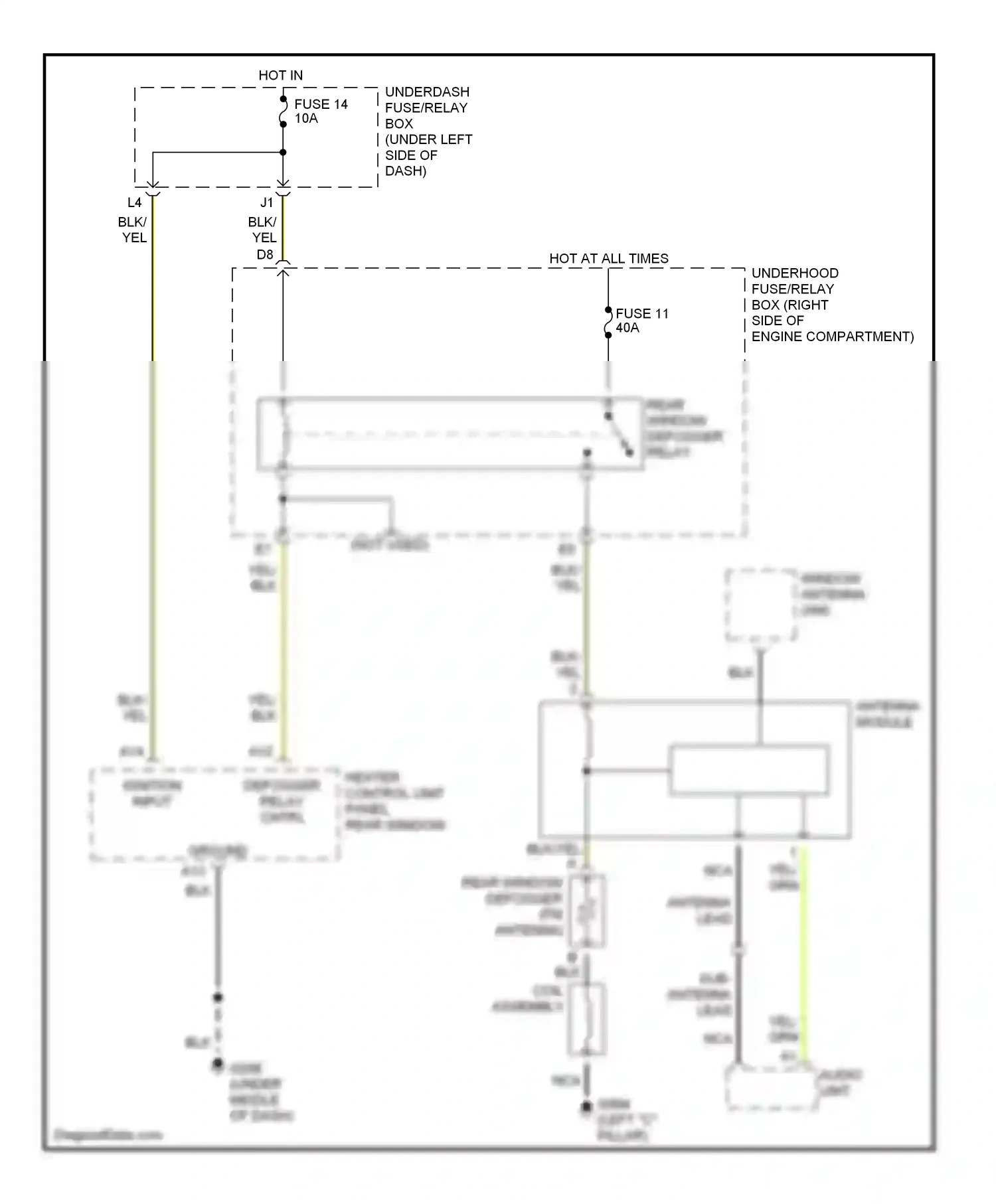 Wiring diagram coil assembly for Honda Civic VII (2000-2003) (1 of 3)