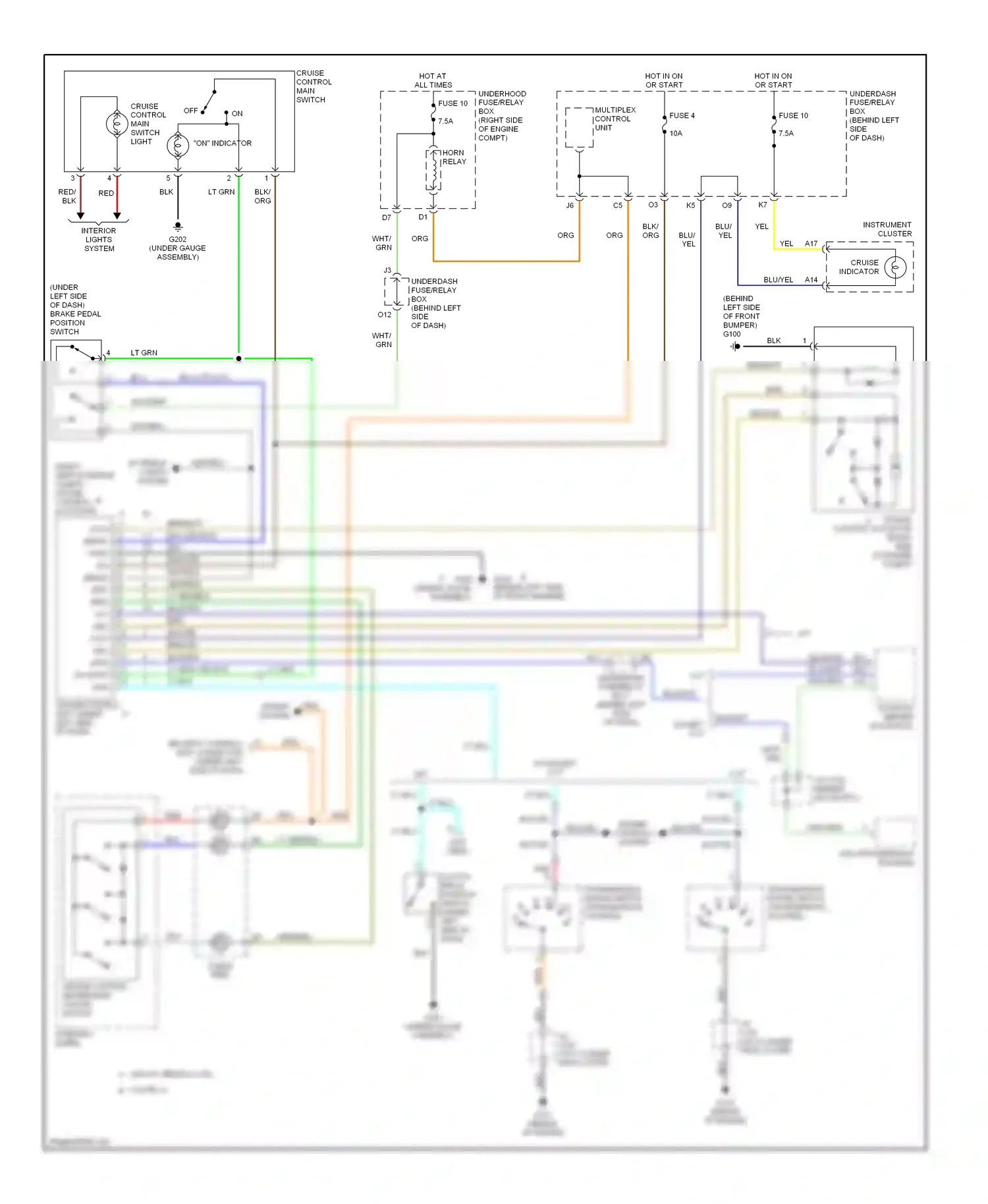 Wiring diagram fuse 10 for Honda Civic VII (2000-2003) (6 of 12)