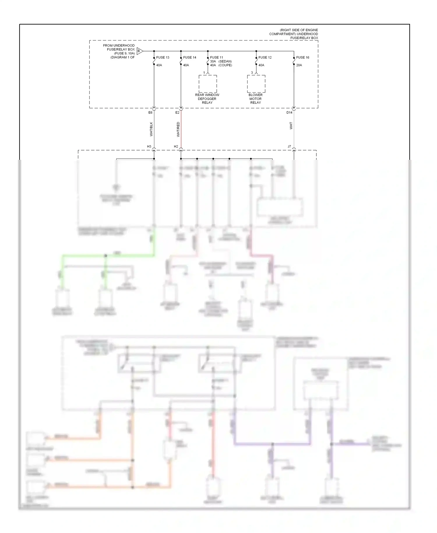 Wiring diagram fuse 3 for Honda Civic VII (2000-2003) (4 of 6)