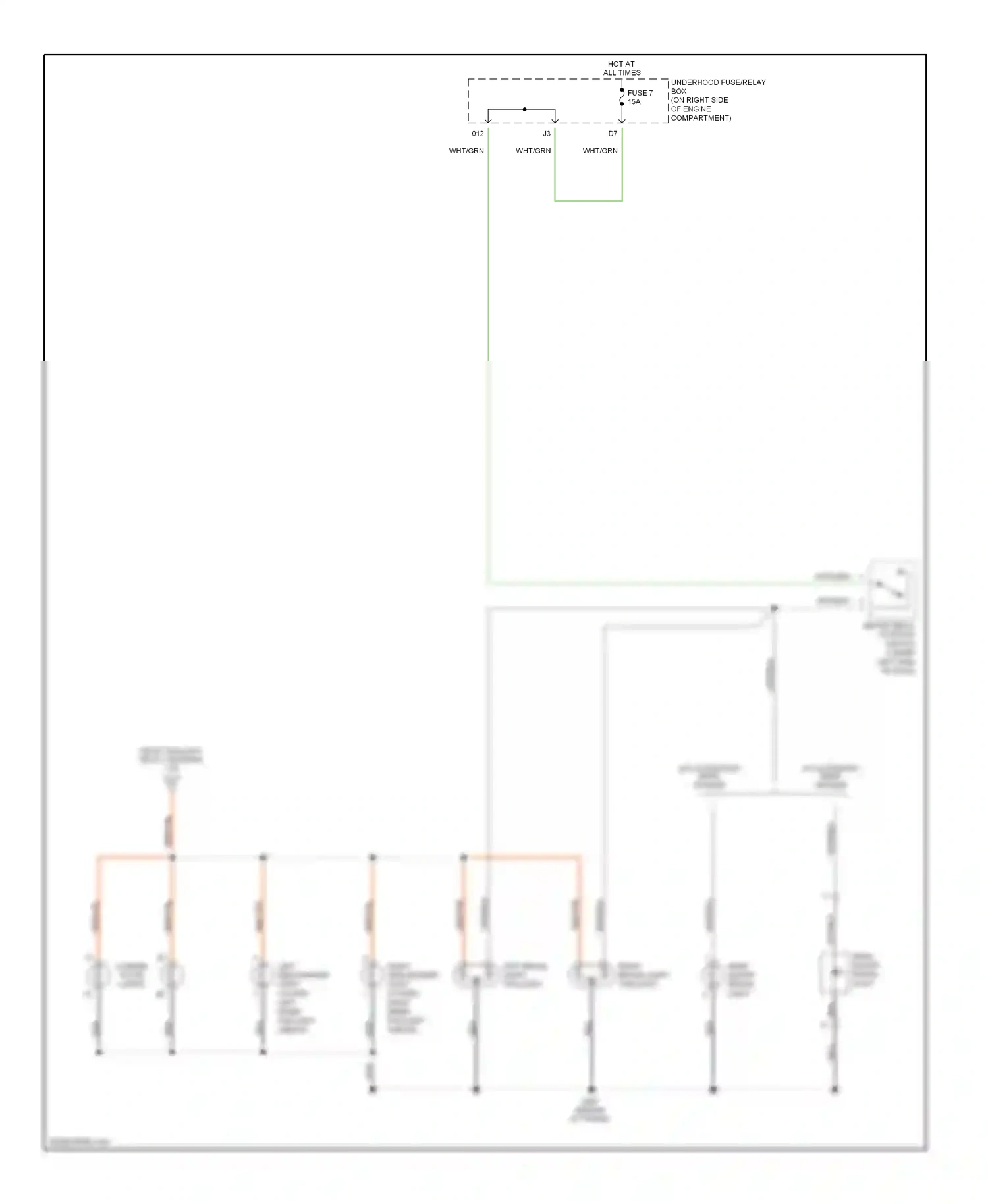 Wiring diagram fuse 7 for Honda Civic VII (2000-2003) (3 of 10)