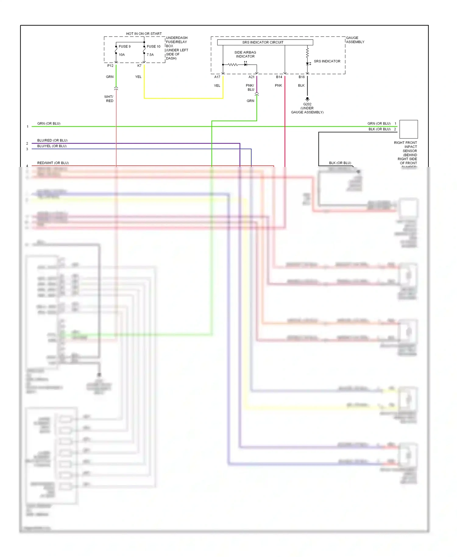 Wiring diagram fuse 9 for Honda Civic VII (2000-2003) (10 of 11)