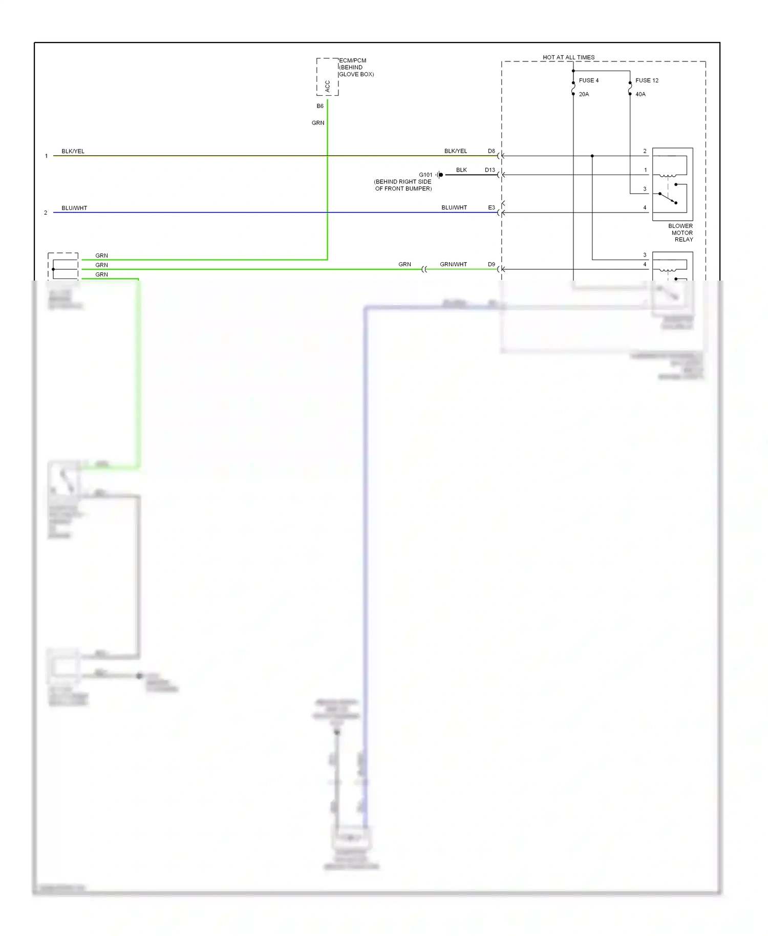 Wiring diagram grn for Honda Civic VII (2000-2003) (8 of 42)