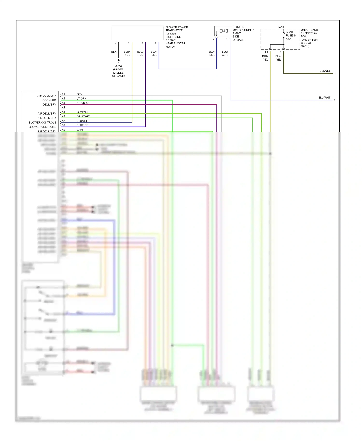 Wiring diagram push switch assembly for Honda Civic VII (2000-2003) (1 of 1)
