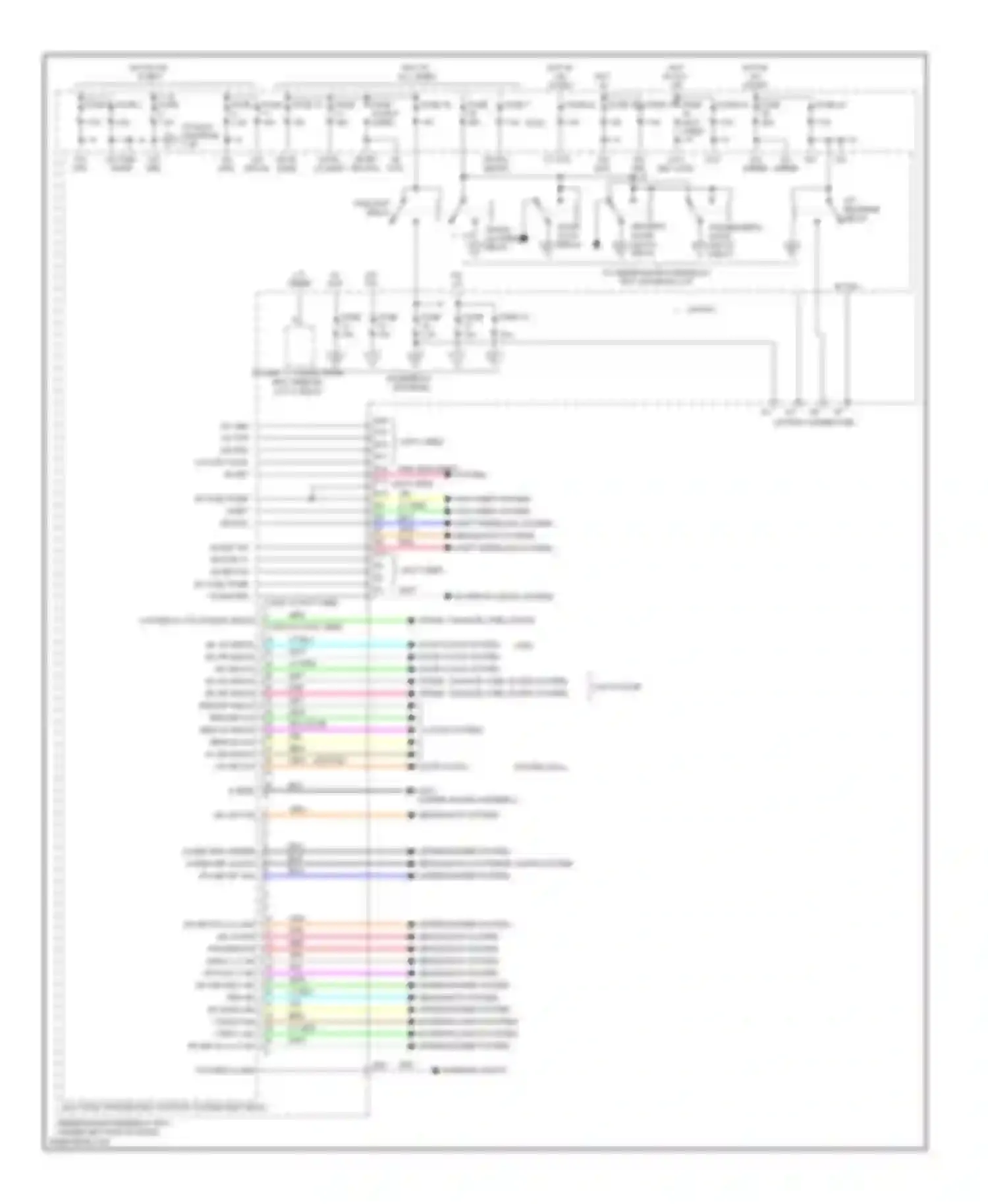 Civic Honda VIII facelift (2008-2011): Body control modules circuit, except hybrid (1 of 2)