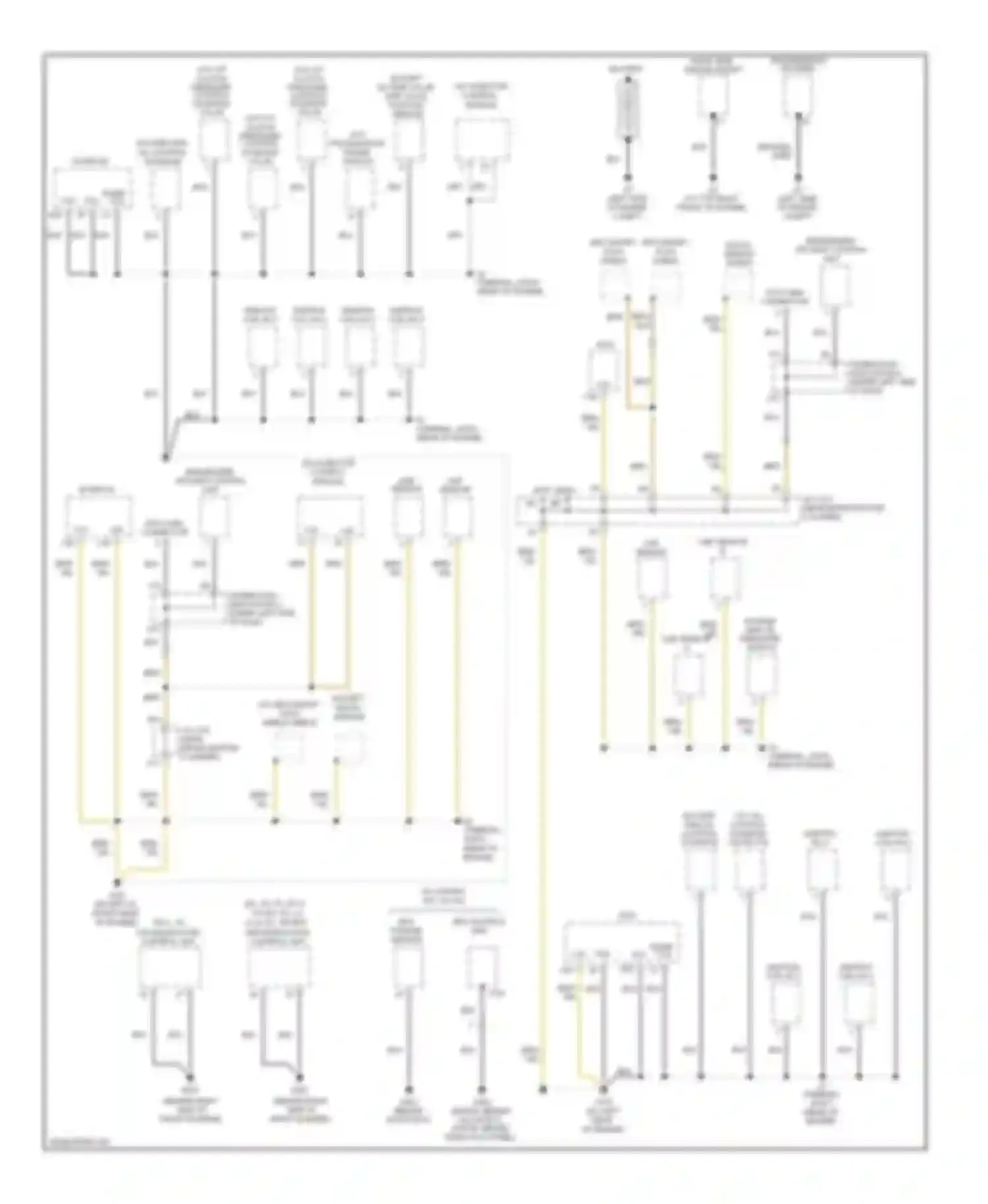 Civic Honda VIII facelift (2008-2011): Ground distribution circuit, except hybrid (1 of 3)