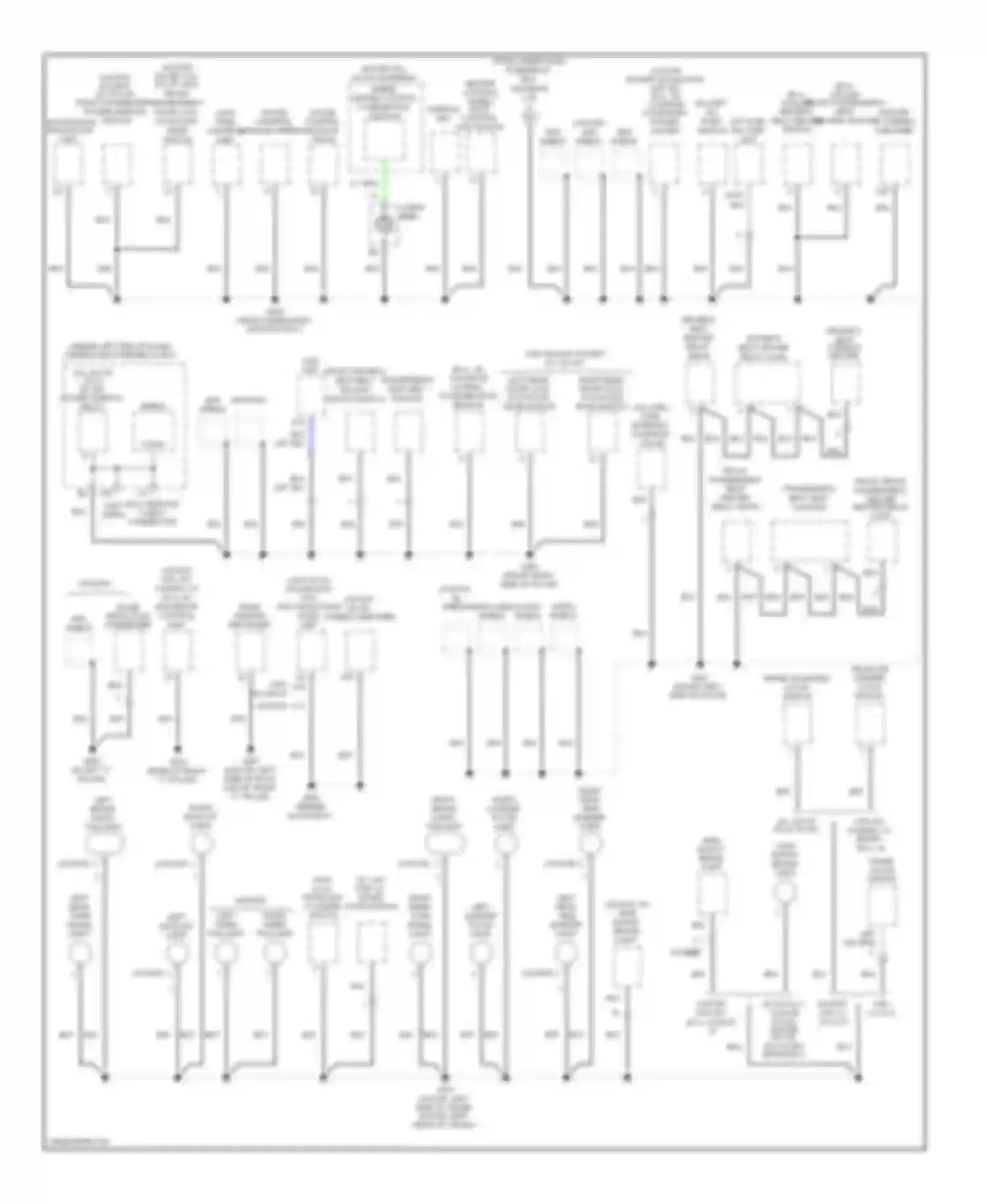 Civic Honda VIII facelift (2008-2011): Ground distribution circuit, except hybrid (3 of 3)