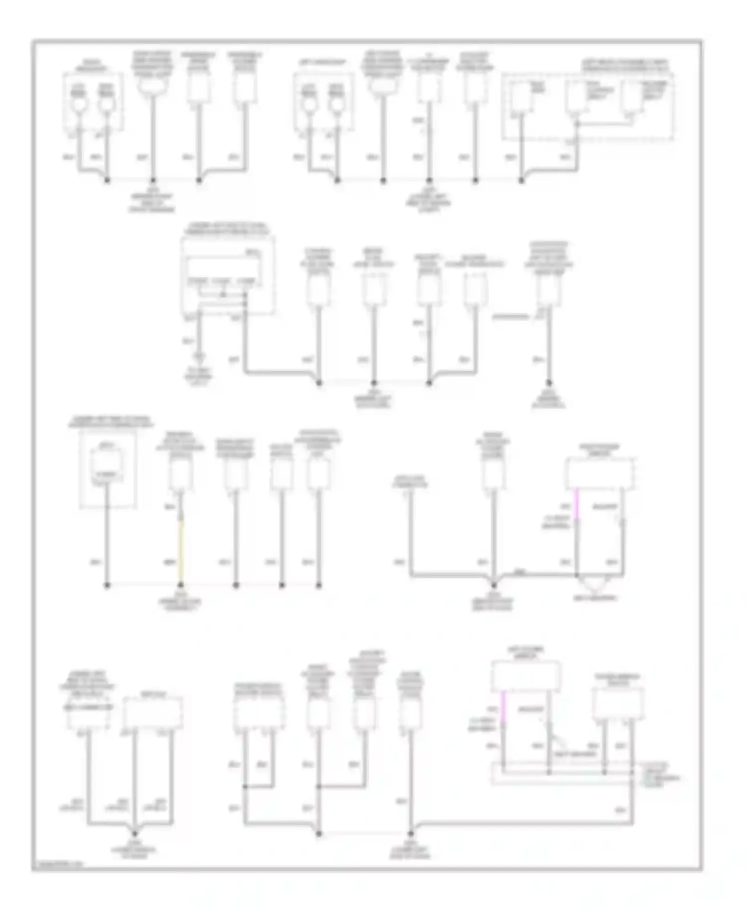 Civic Honda VIII facelift (2008-2011): Ground distribution circuit, hybrid (2 of 3)