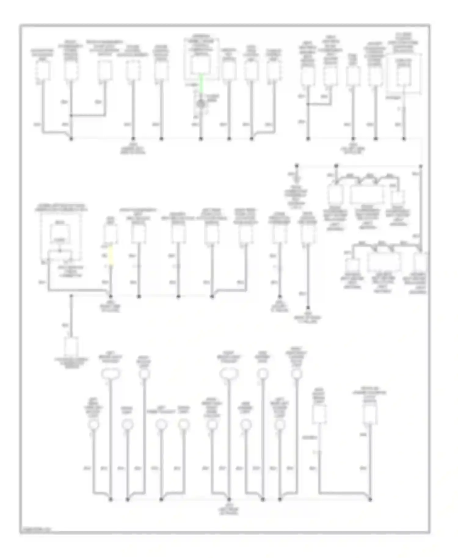 Civic Honda VIII facelift (2008-2011): Ground distribution circuit, hybrid (3 of 3)