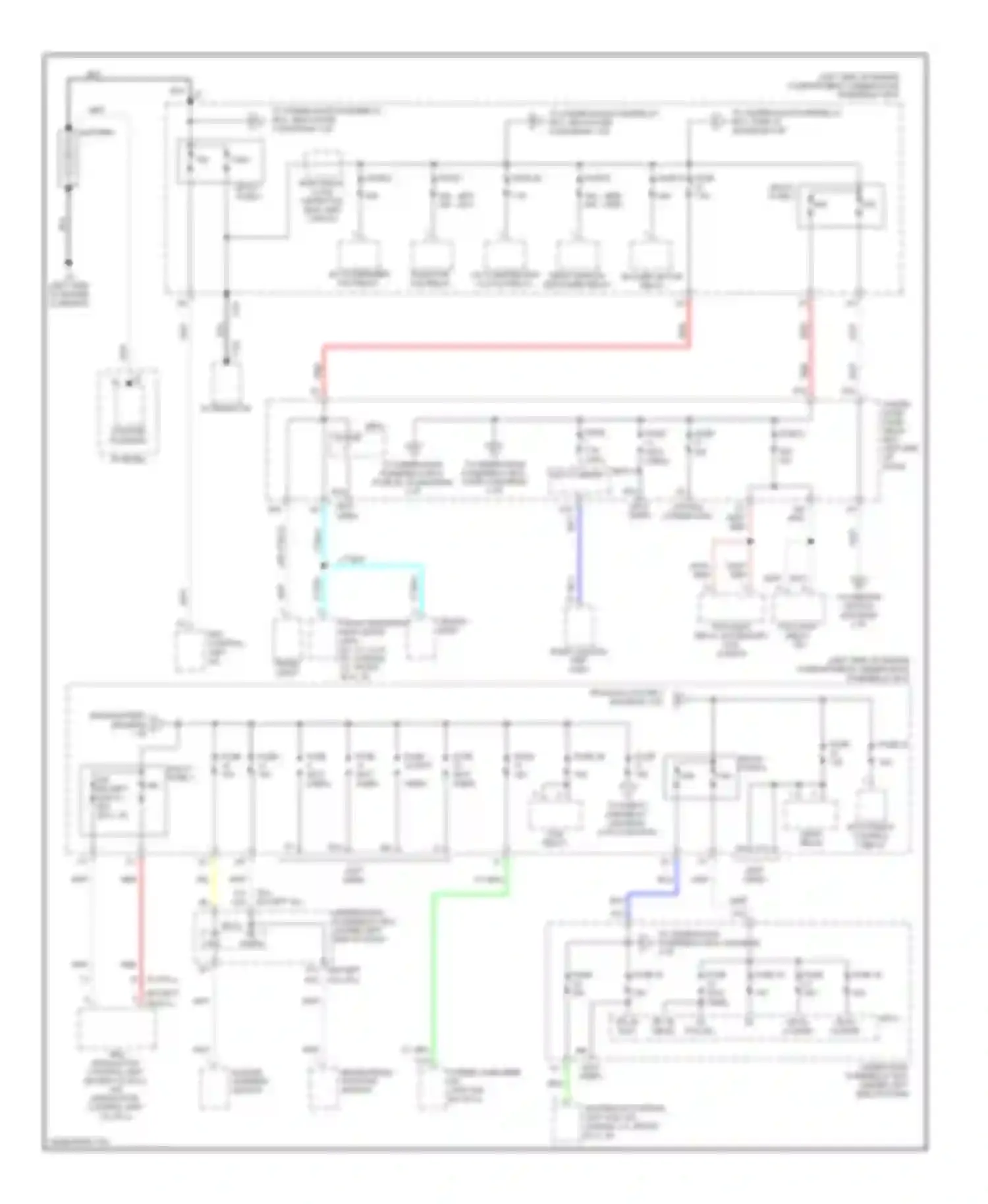Civic Honda VIII facelift (2008-2011): Power distribution circuit, except dx models (1 of 5)