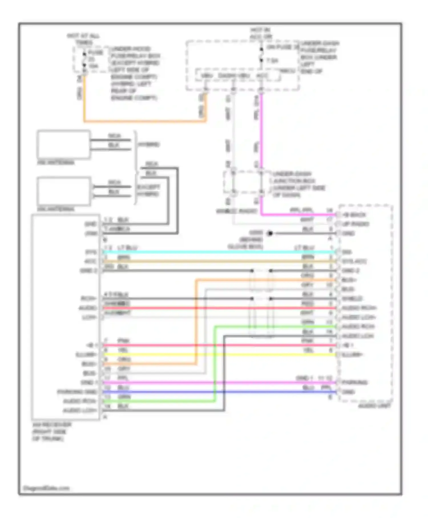 Civic Honda VIII facelift (2008-2011): Xm receiver circuit