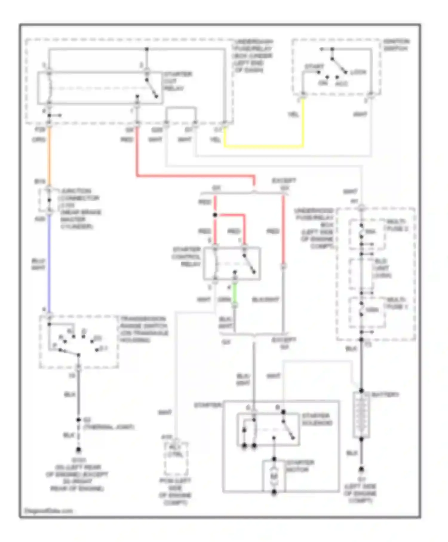 Civic Honda VIII facelift (2008-2011): Starting circuit, a/t except hybrid