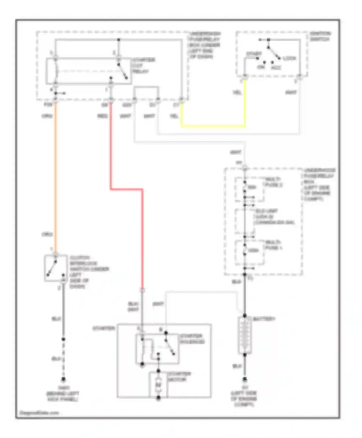 Civic Honda VIII facelift (2008-2011): Starting circuit, m/t
