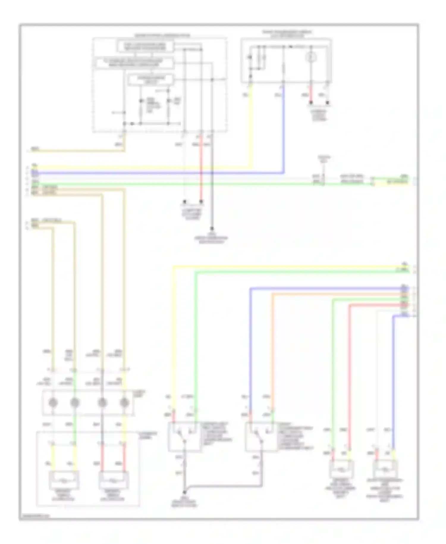 Civic Honda VIII facelift (2008-2011): Supplemental restraints circuit, except hybrid (2 of 4)