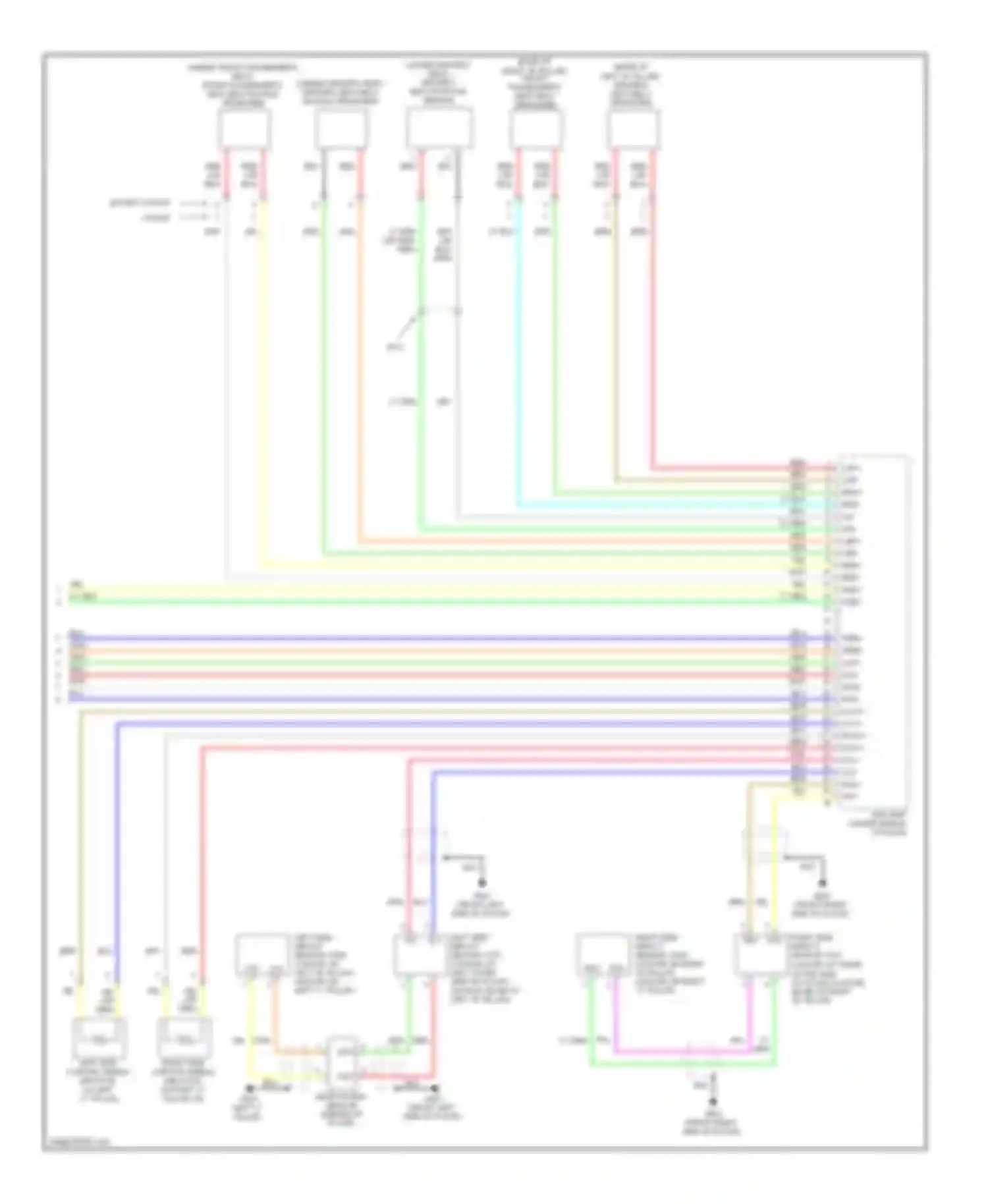 Civic Honda VIII facelift (2008-2011): Supplemental restraints circuit, except hybrid (4 of 4)