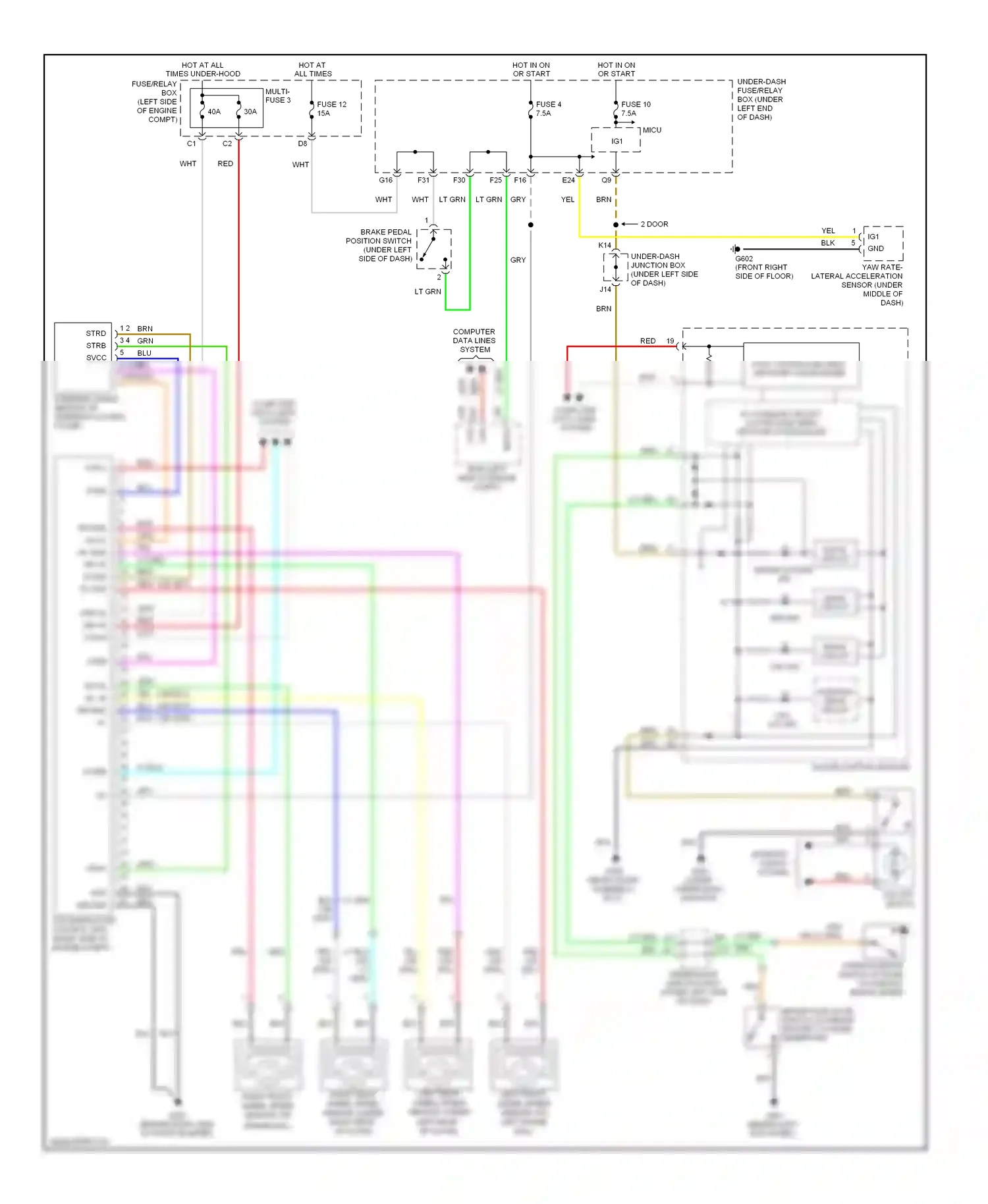 Wiring diagram abs ind. for Honda Civic VIII facelift (2008-2011) (2 of 4)