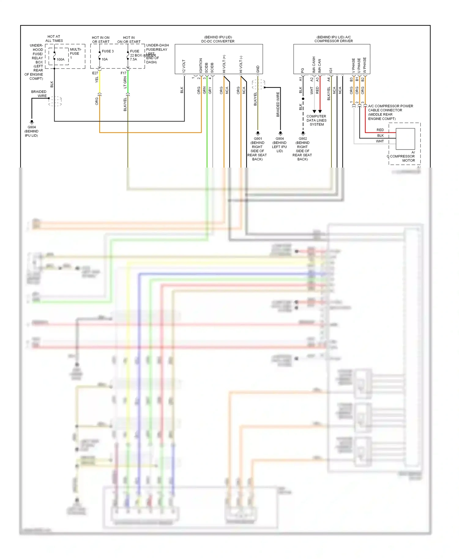 Wiring diagram a/c compressor motor for Honda Civic VIII facelift (2008-2011) (1 of 1)