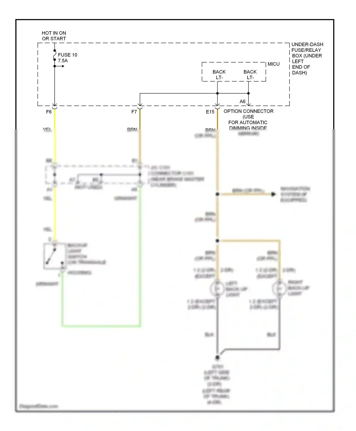 Wiring diagram back lt- for Honda Civic VIII facelift (2008-2011) (1 of 9)
