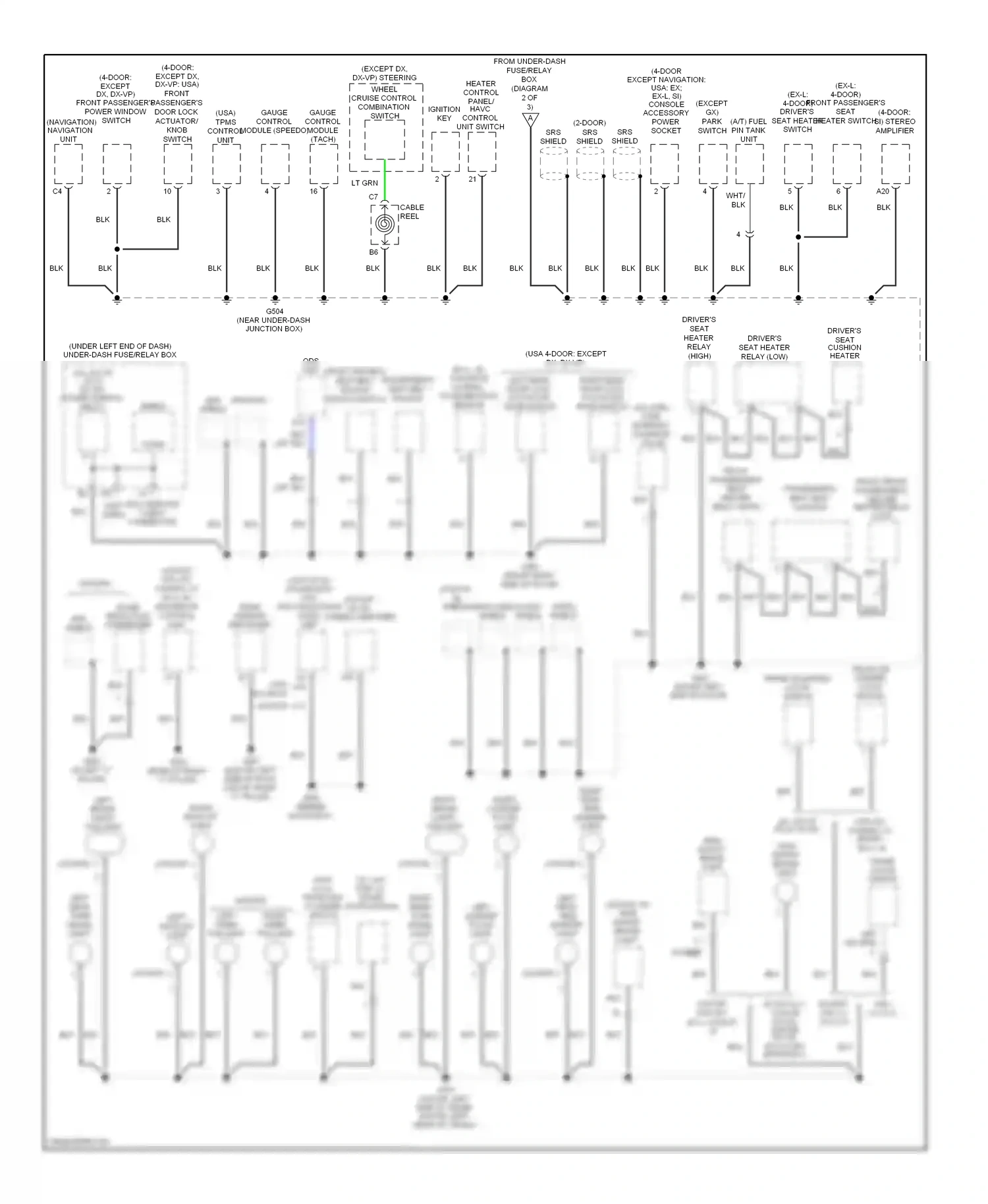 Wiring diagram blk for Honda Civic VIII facelift (2008-2011) (78 of 163)